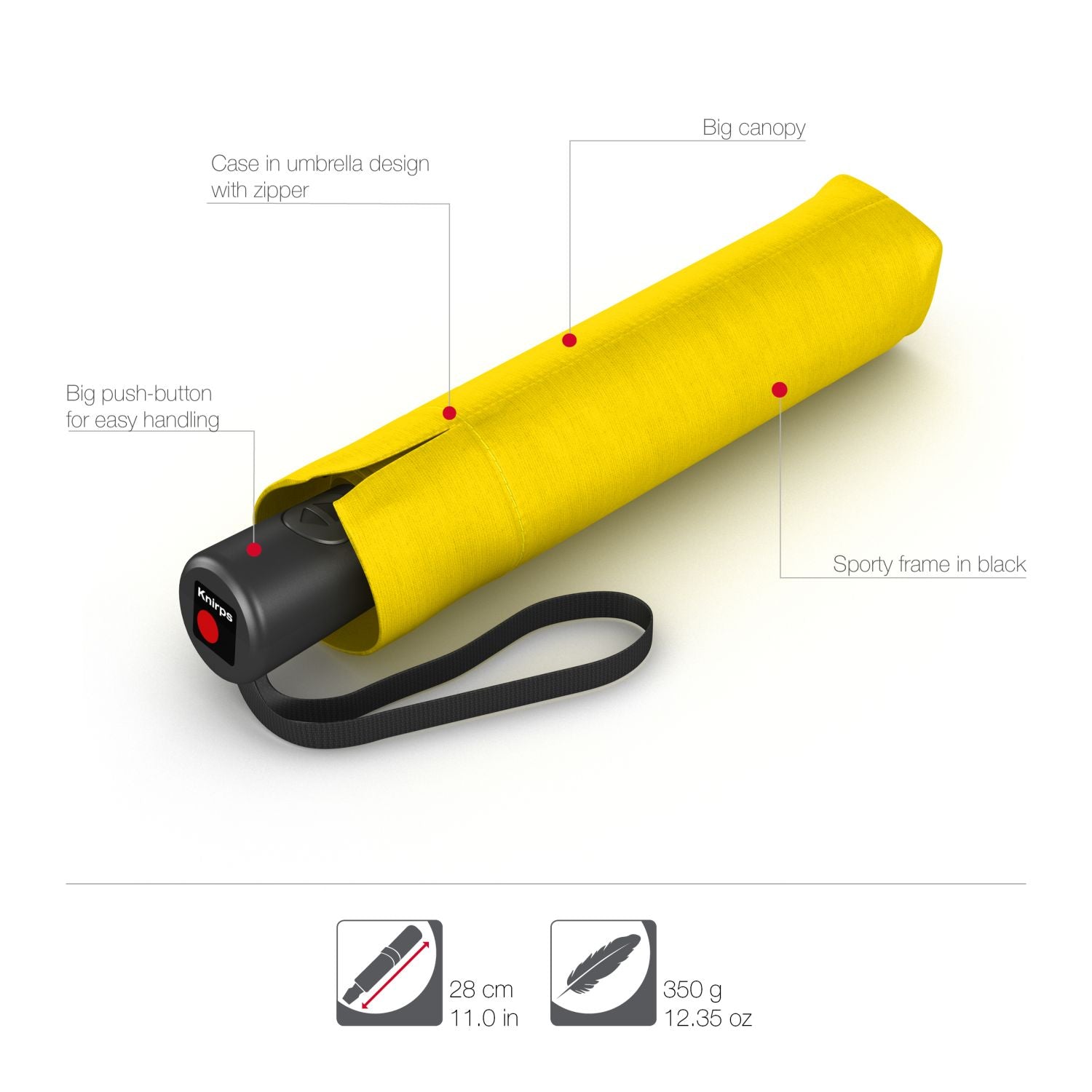 Knirps A.200 Medium Duomatic Umbrella - Sun