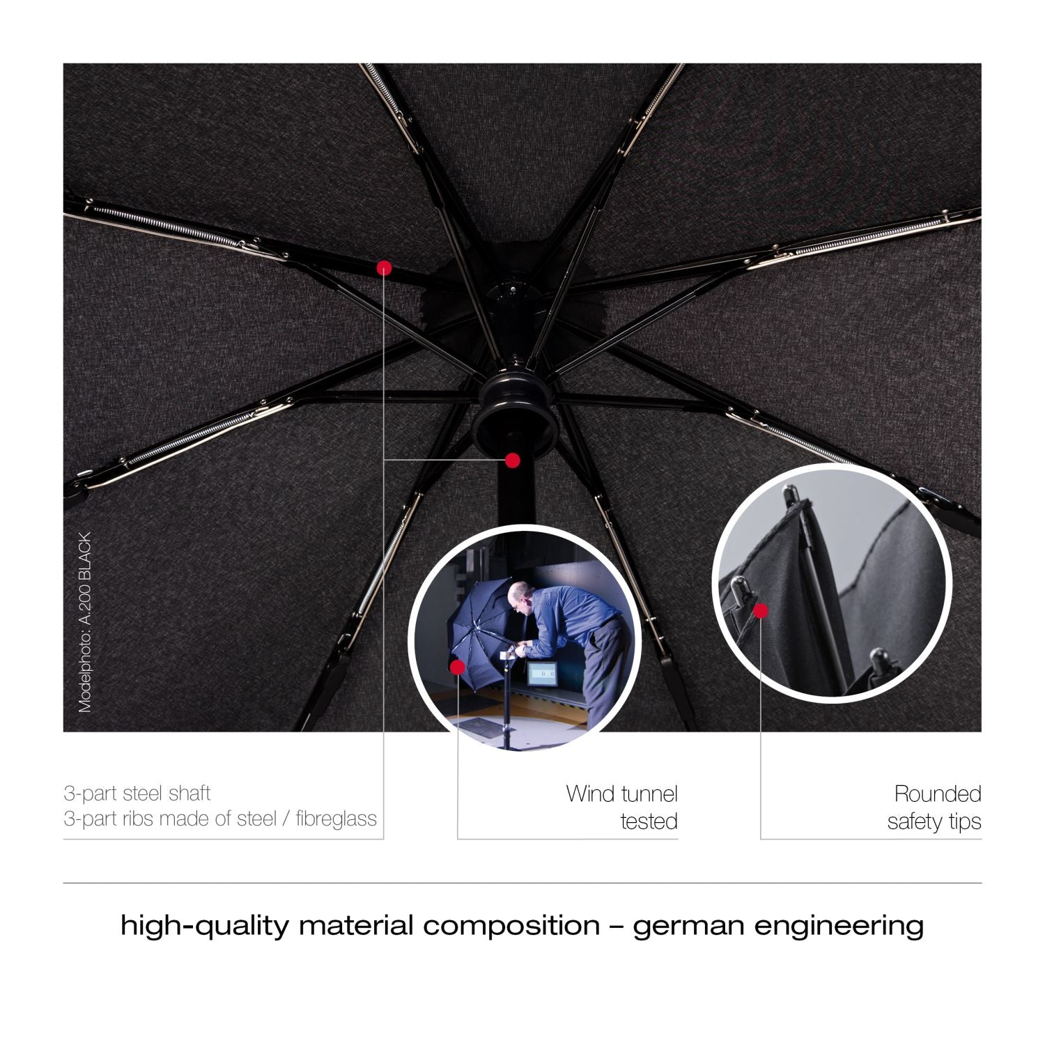 Knirps A.200 Medium Duomatic Umbrella - Sun