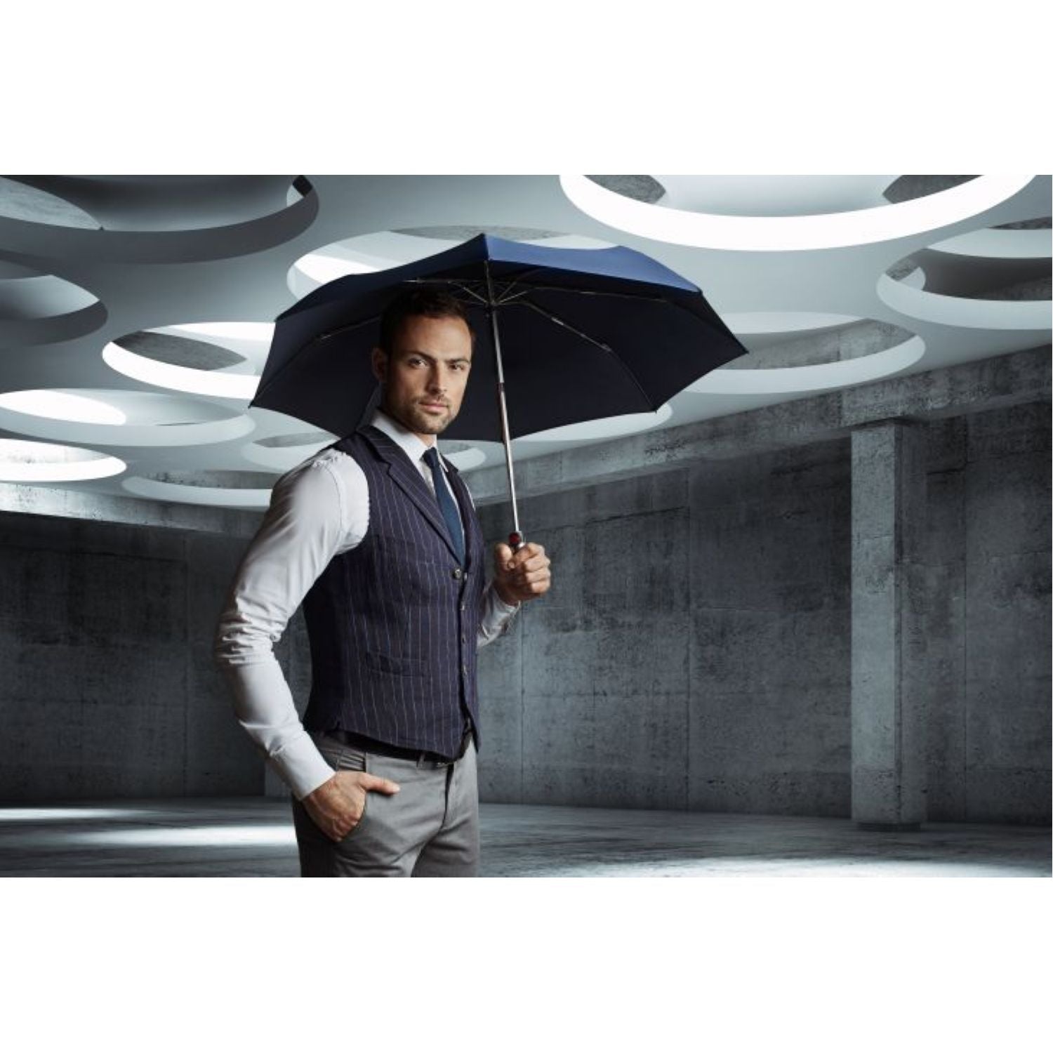 Knirps T.200 Medium Duomatic Umbrella - Navy