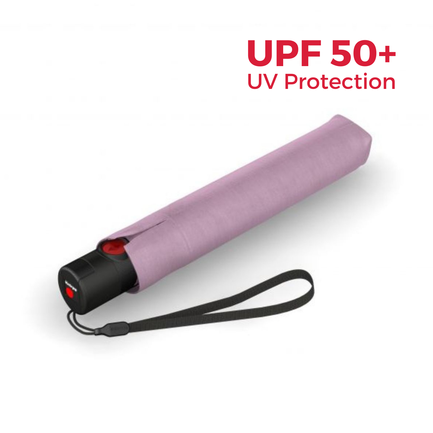 Knirps U.200 Ultraslim Duomatic (UV Protection) - Rose / Black Inner Coating