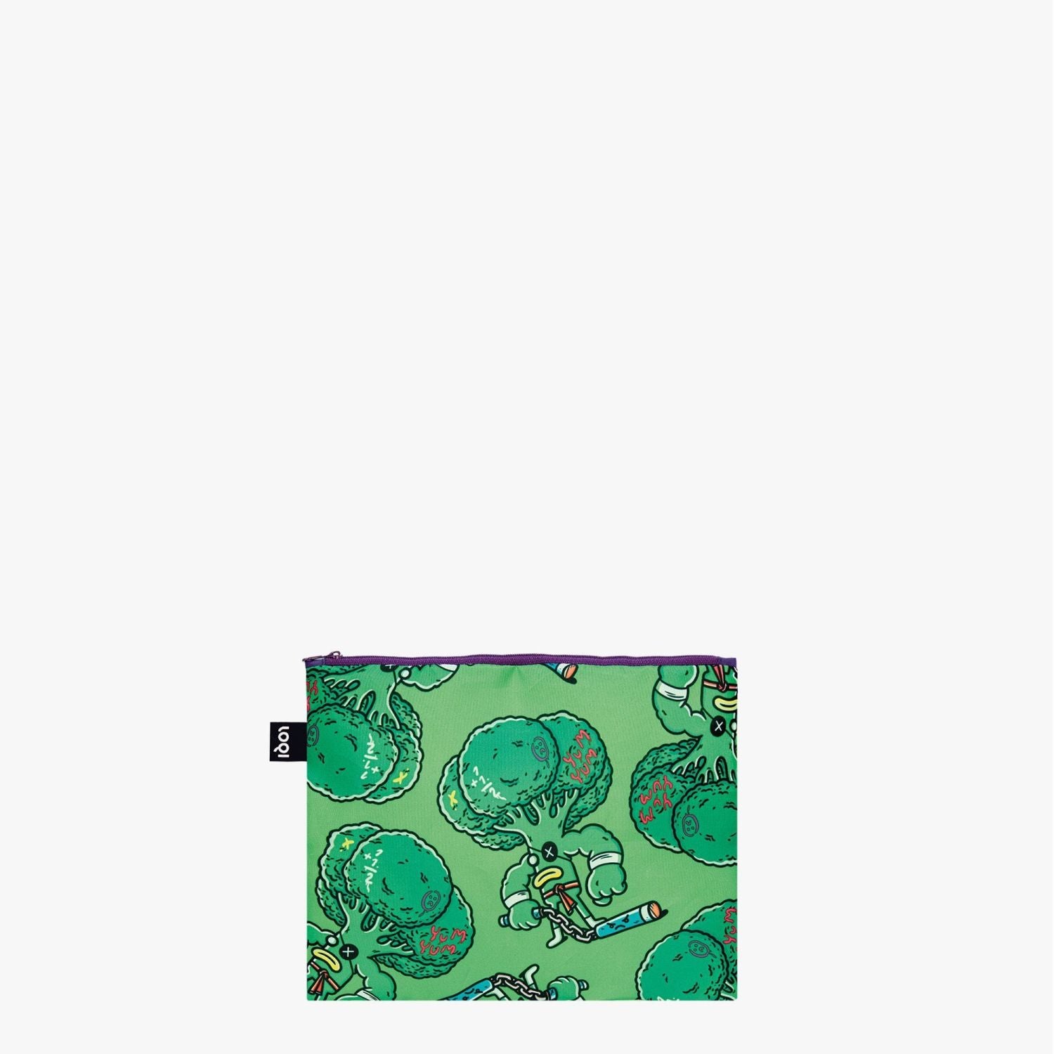 LOQI Artist Zip Pockets - Brosmind - Slasher The Slice & Eat Your Greens Recycled