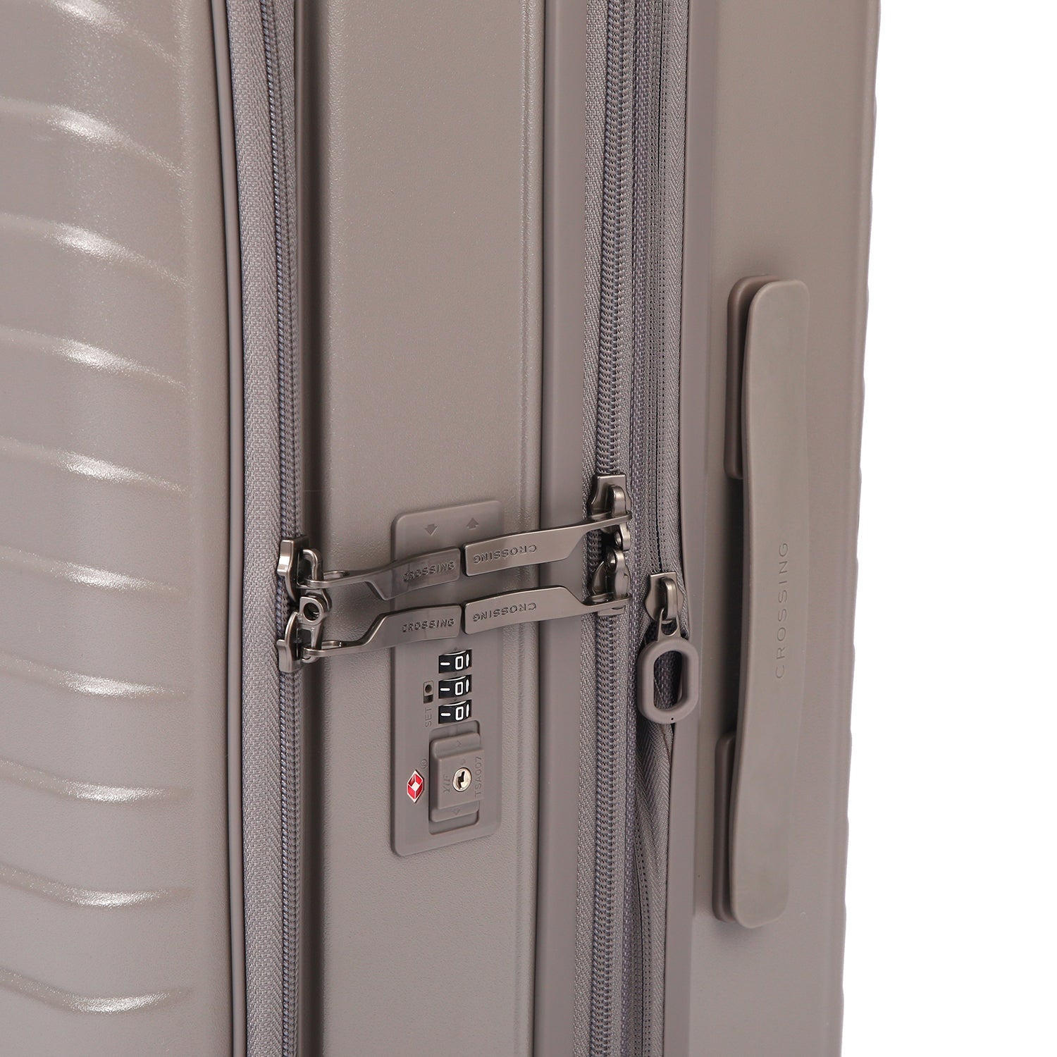 CROSSING INVI 25" Medium Expandable Luggage With Front & Middle Access V3 - Latte