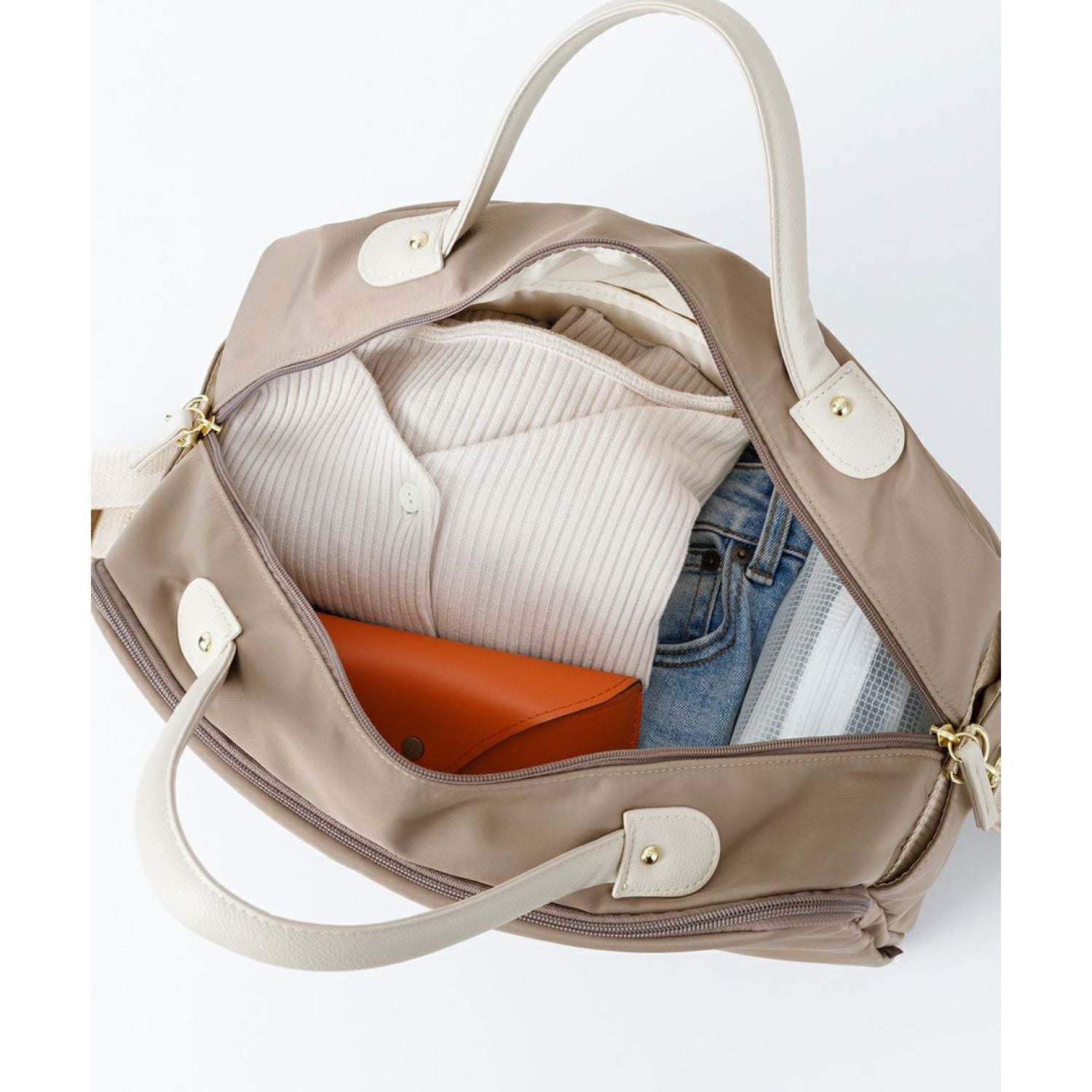 Legato Largo Burden Free 2Way Boston Bag (Light Brown)