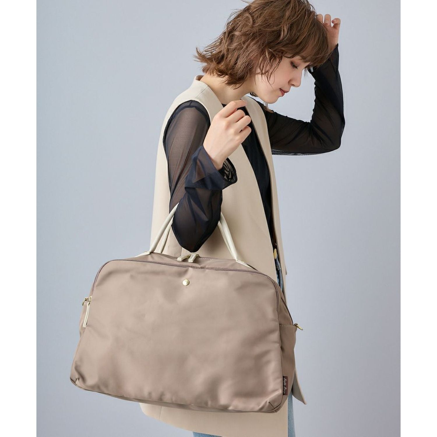Legato Largo Burden Free 2Way Boston Bag (Light Brown)