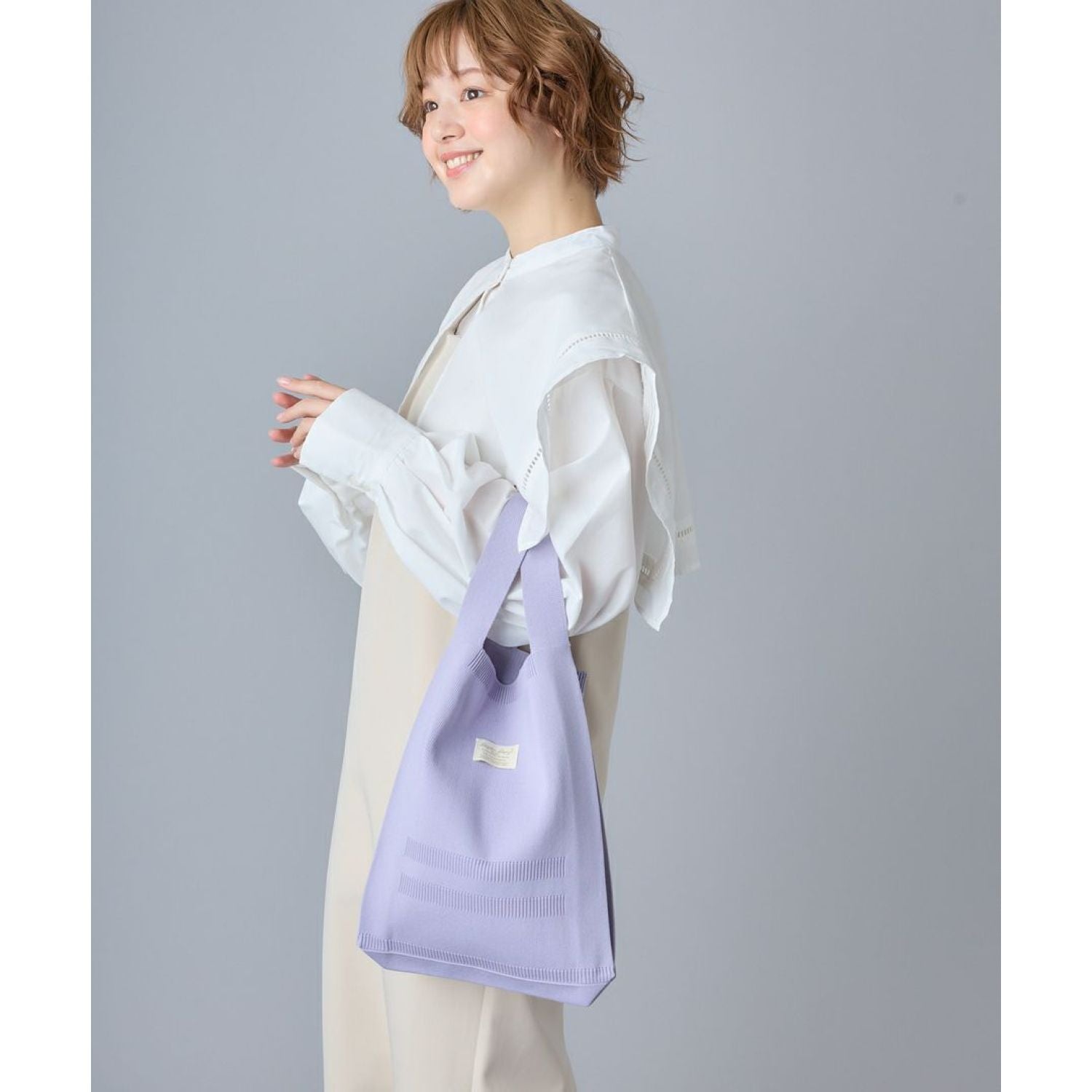 Legato Largo Knit Series Knit Bag M (Lavender)