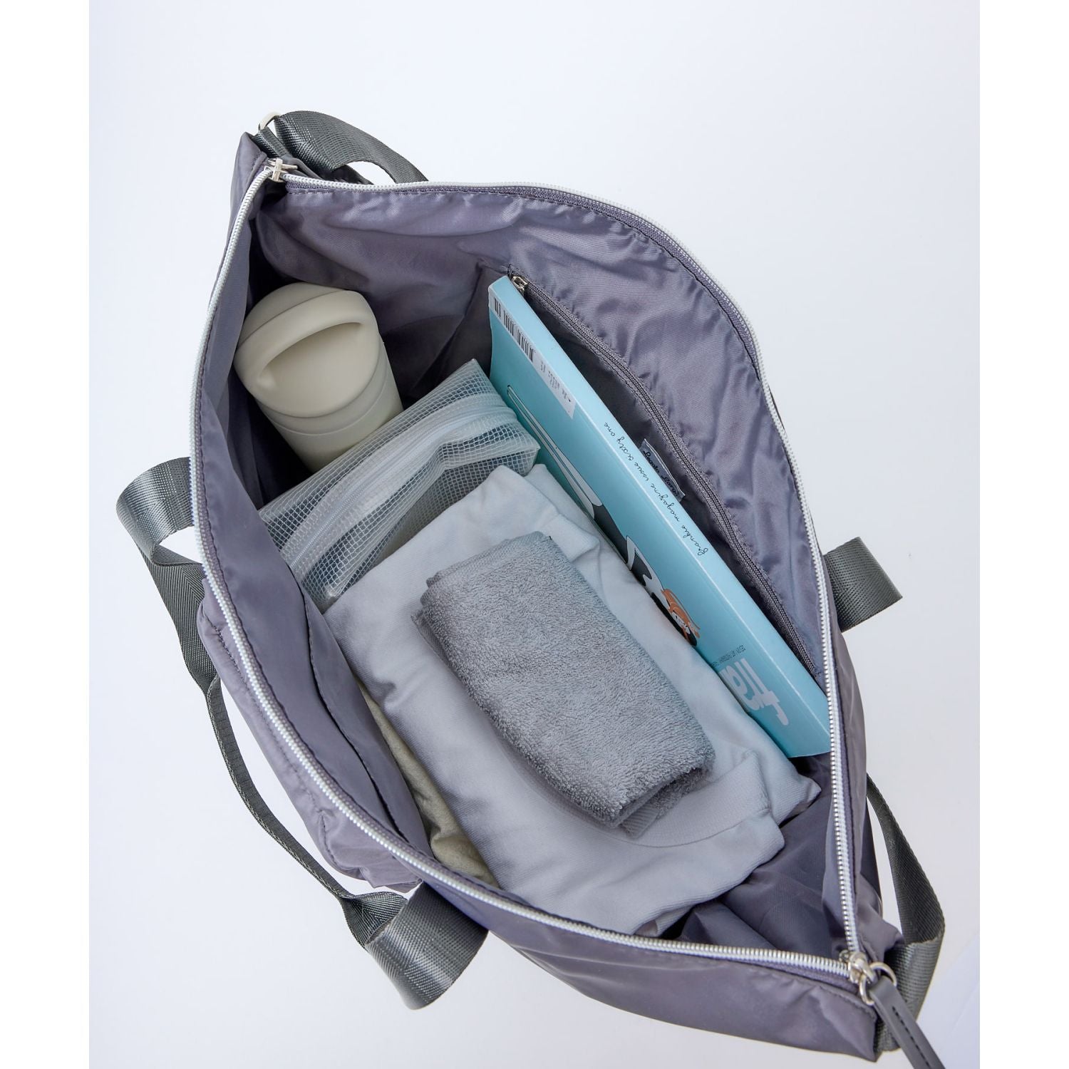 Legato Largo Silky 2Way Boston Bag (Grey)