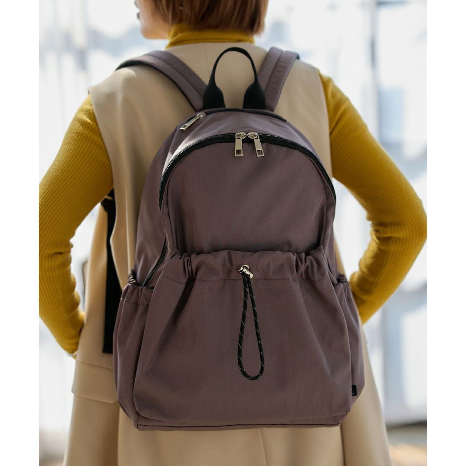 Legato Largo Water Repellent Drawstring Series Backpack (Mint Green)