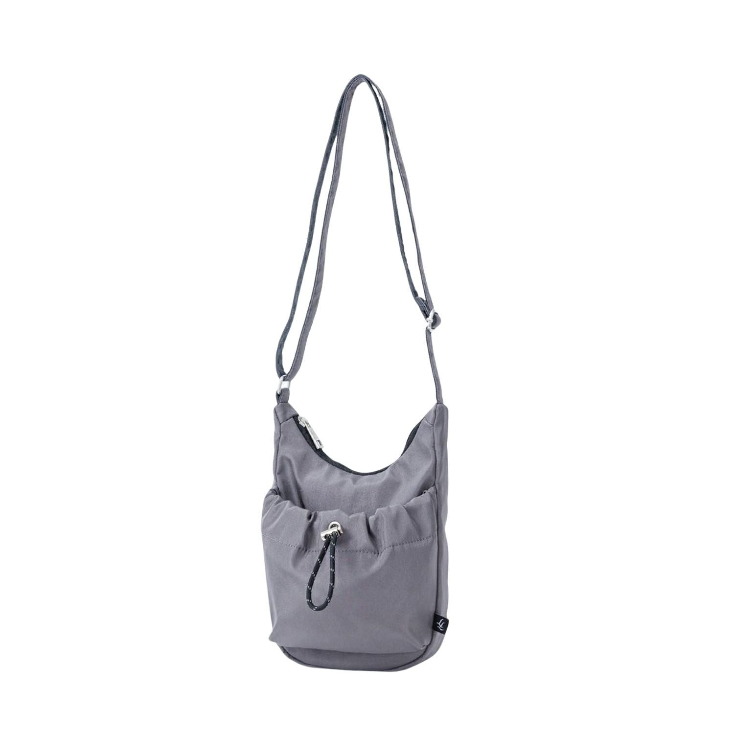 Legato Largo Water Repellent Drawstring Series Mini Shoulder Bag (Grey)