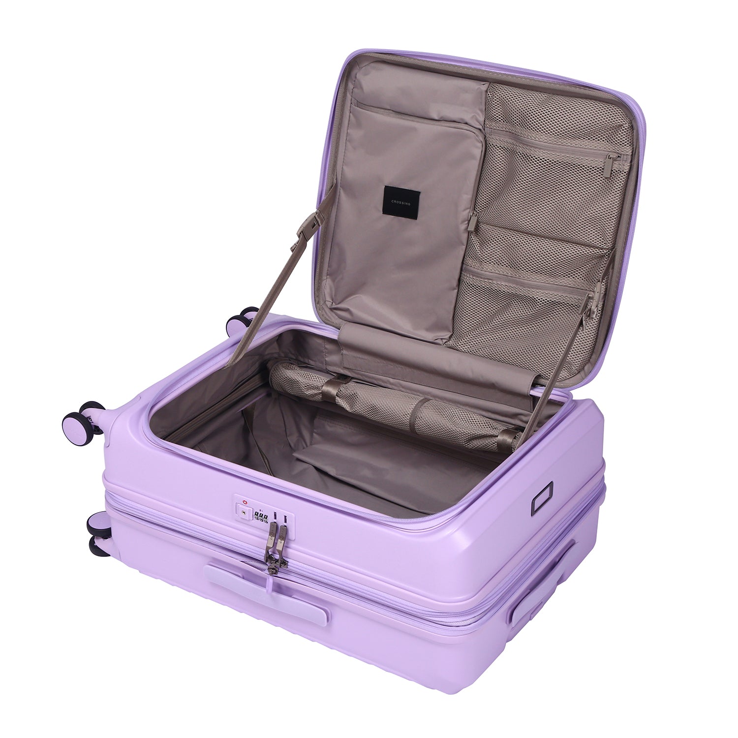 CROSSING INVI 25" Medium Expandable Luggage With Front & Middle Access V3 - Lilac