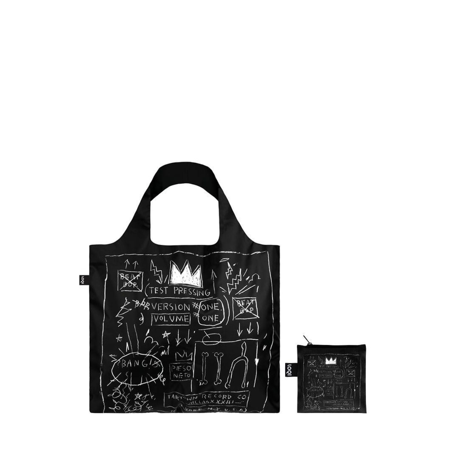LOQI Museum Foldable Tote Bag - Jean Michel Basquiat - Crown