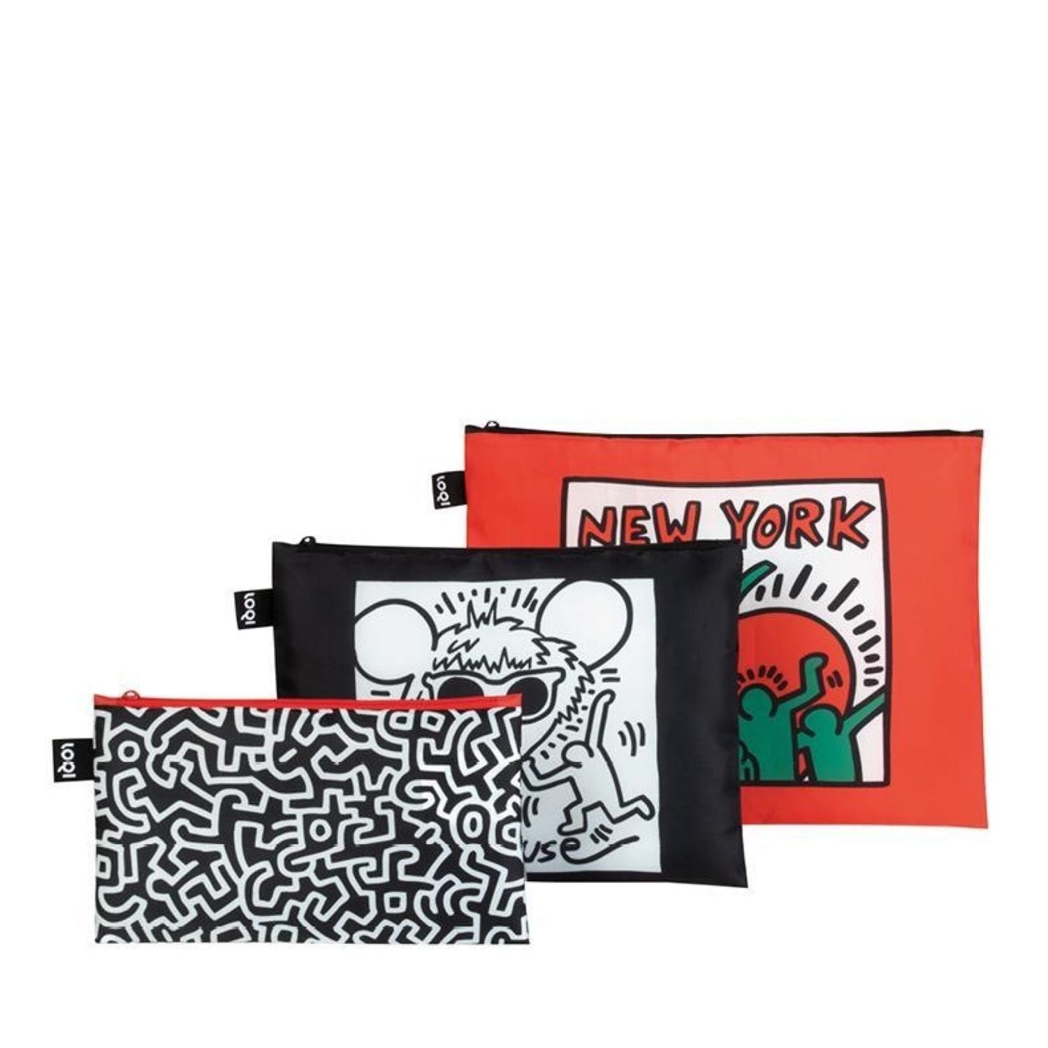 LOQI Museum Zip Pockets - Keith Haring - New York
