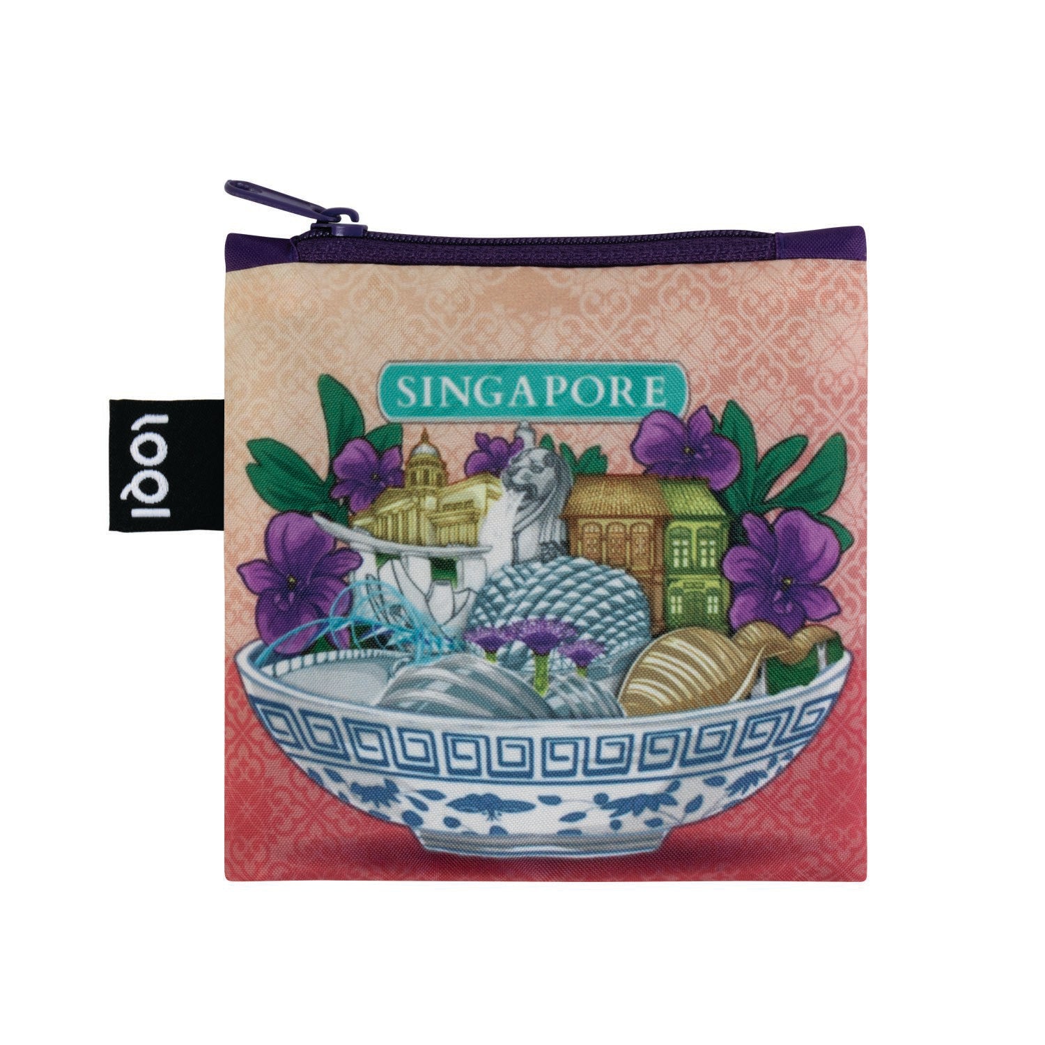 LOQI Urban Foldable Tote Bag - Sights of Singapore