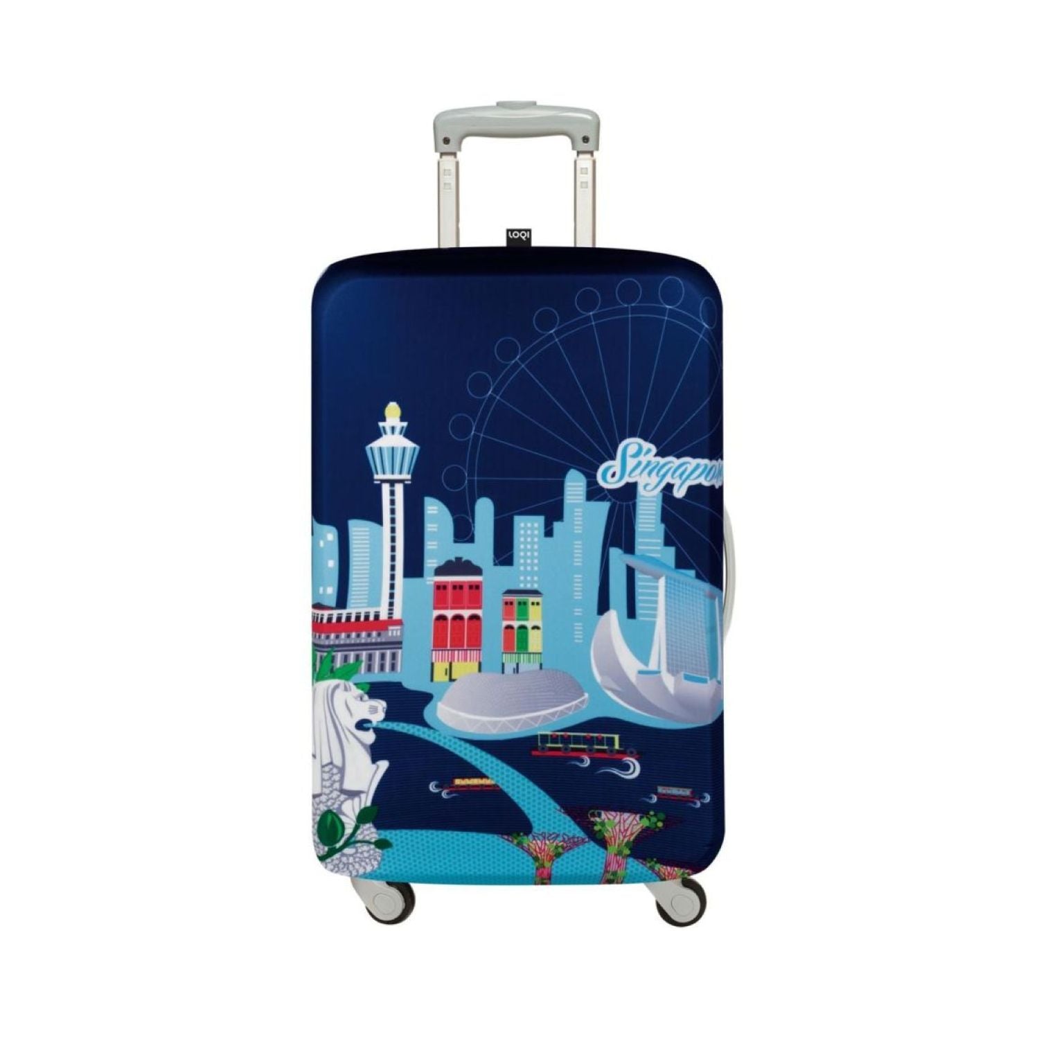 LOQI Urban Large Luggage Cover V2 - Singapore (27"-30")