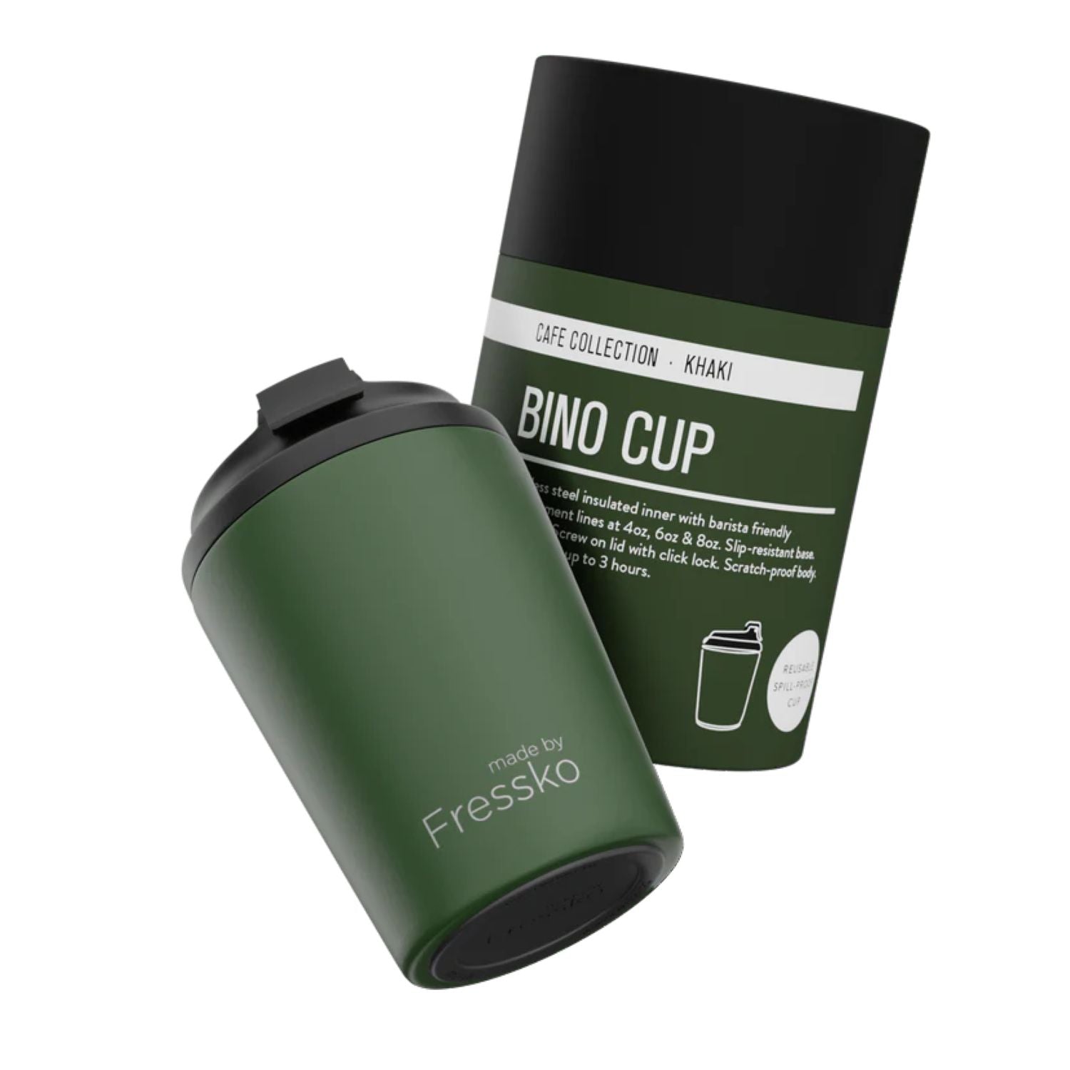 Made By Fressko Bino 8oz Insulated Stainless Steel Cup - Khaki