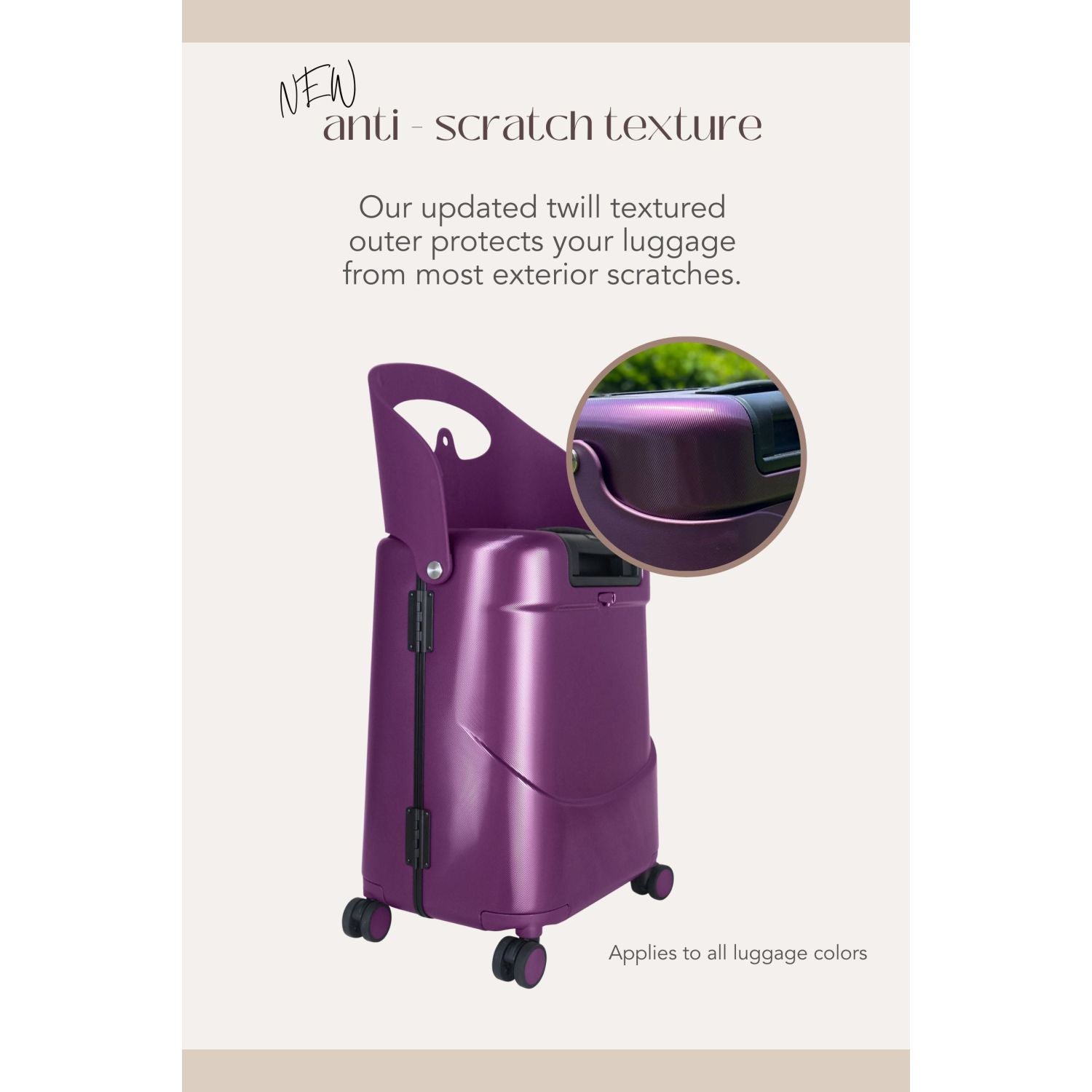 MiaMily Multicarry Carry On 18 Inch Luggage with Built-in Seat for Children (Dusty Pink)