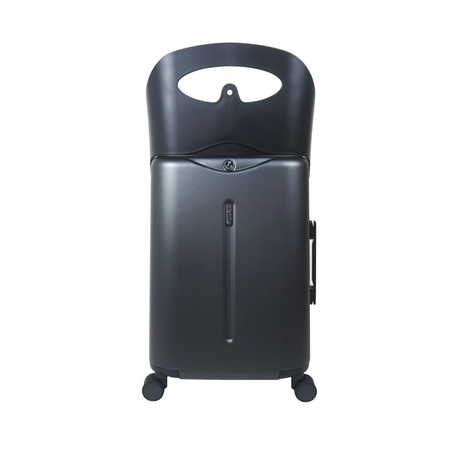 MiaMily Multicarry Carry On 18 Inch Luggage with Built-in Seat for Children (Midnight Black)