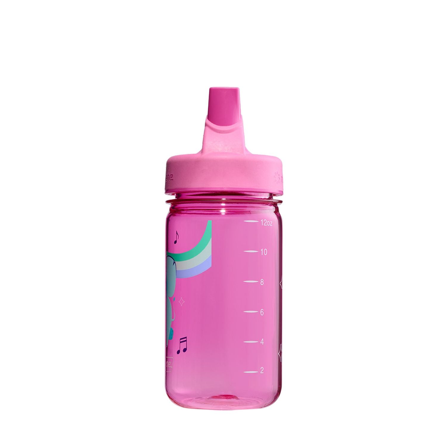 Nalgene 12oz Kids Grip-N-Gulp Sustain Graphic Water Bottle - Pink Musical Elephant
