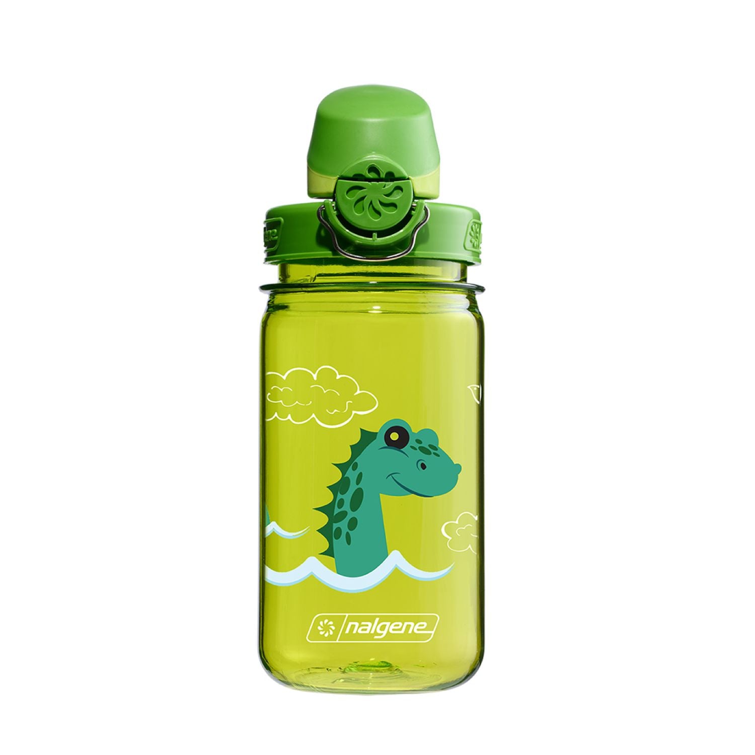 Nalgene 12oz On-The-Fly (OTF) Kids Sustain Water Bottle - Green Nessie