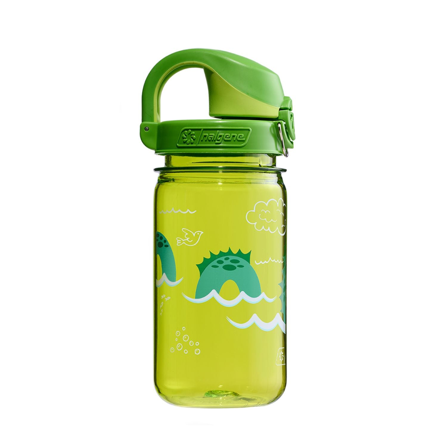 Nalgene 12oz On-The-Fly (OTF) Kids Sustain Water Bottle - Green Nessie