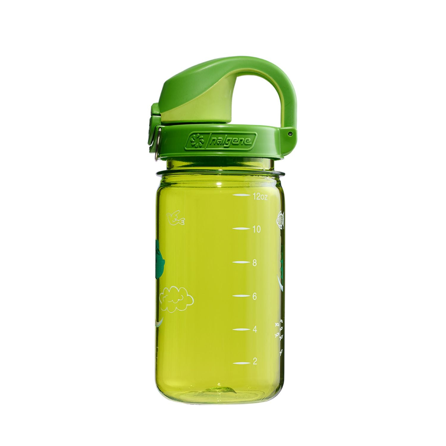 Nalgene 12oz On-The-Fly (OTF) Kids Sustain Water Bottle - Green Nessie