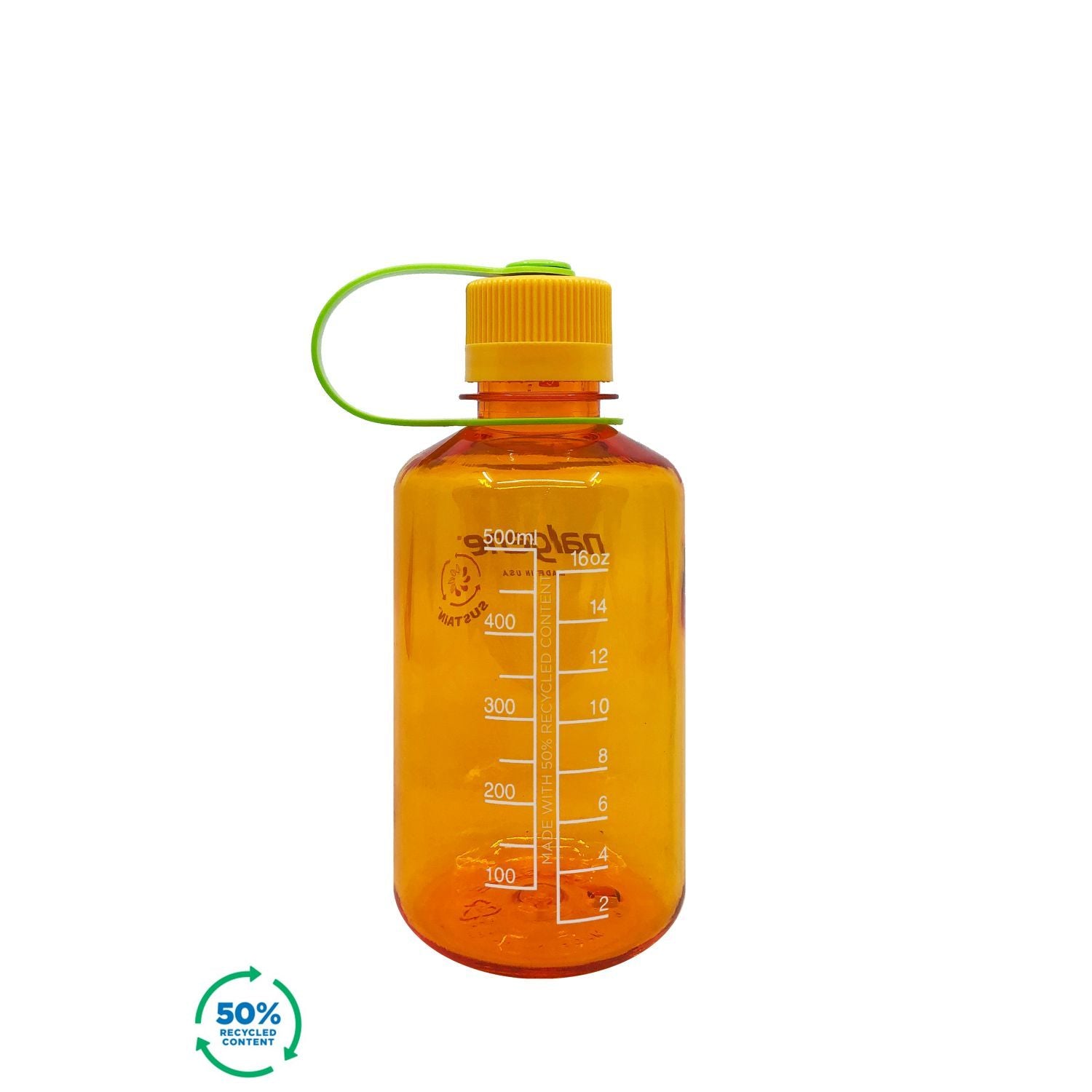 Nalgene 16oz Narrow Mouth Sustain Water Bottle - Clementine