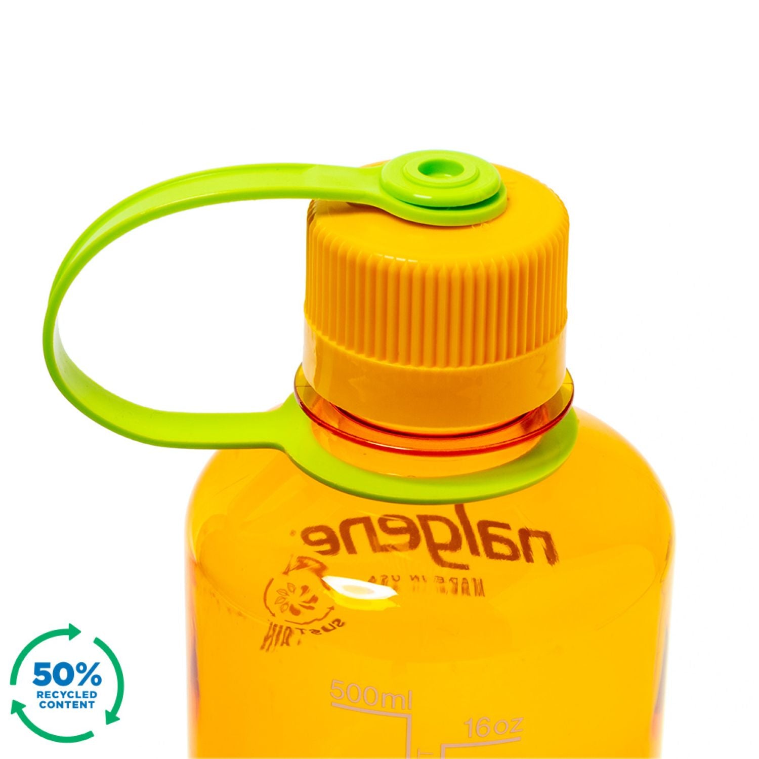 Nalgene 16oz Narrow Mouth Sustain Water Bottle - Clementine