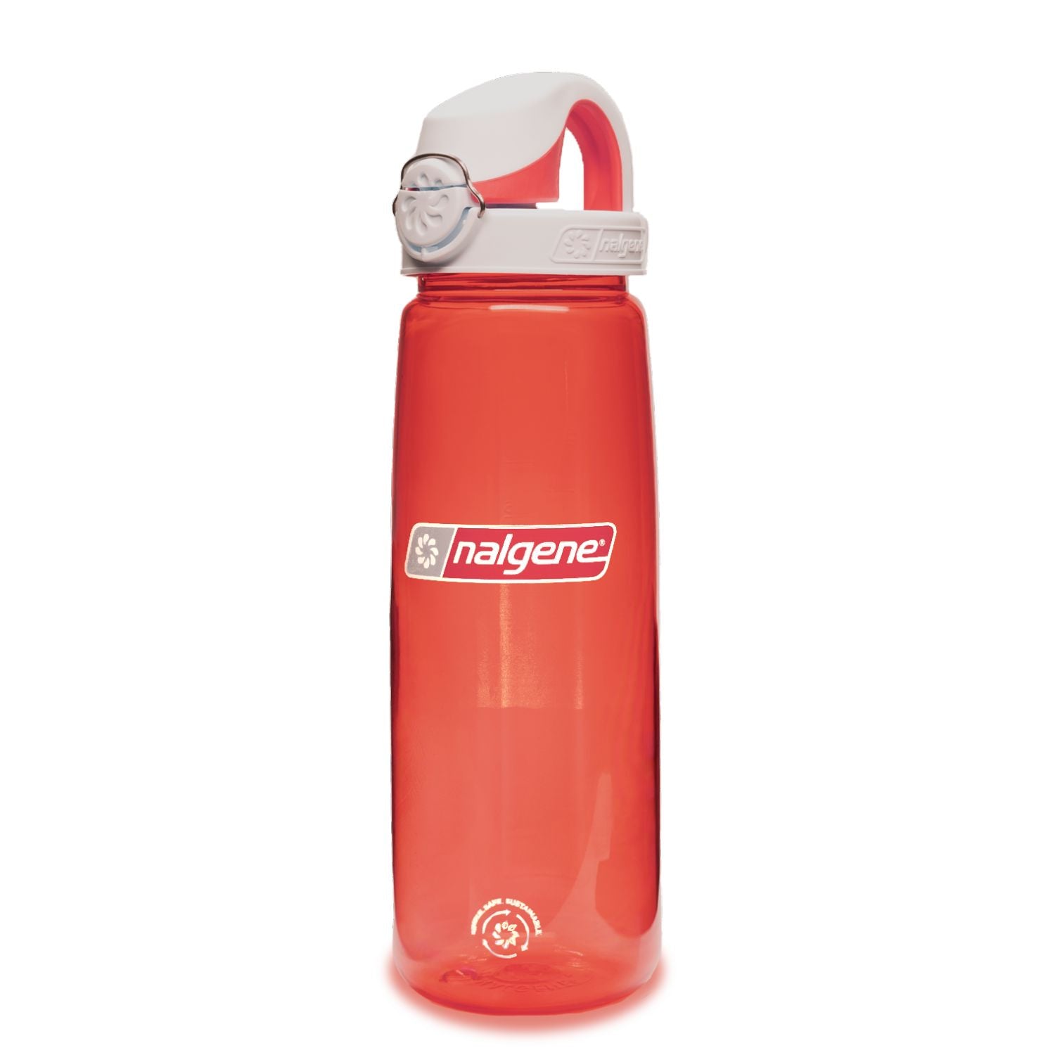 Nalgene 24oz On-The-Fly (OTF) Sustain Water Bottle - Coral with Frost Coral Cap