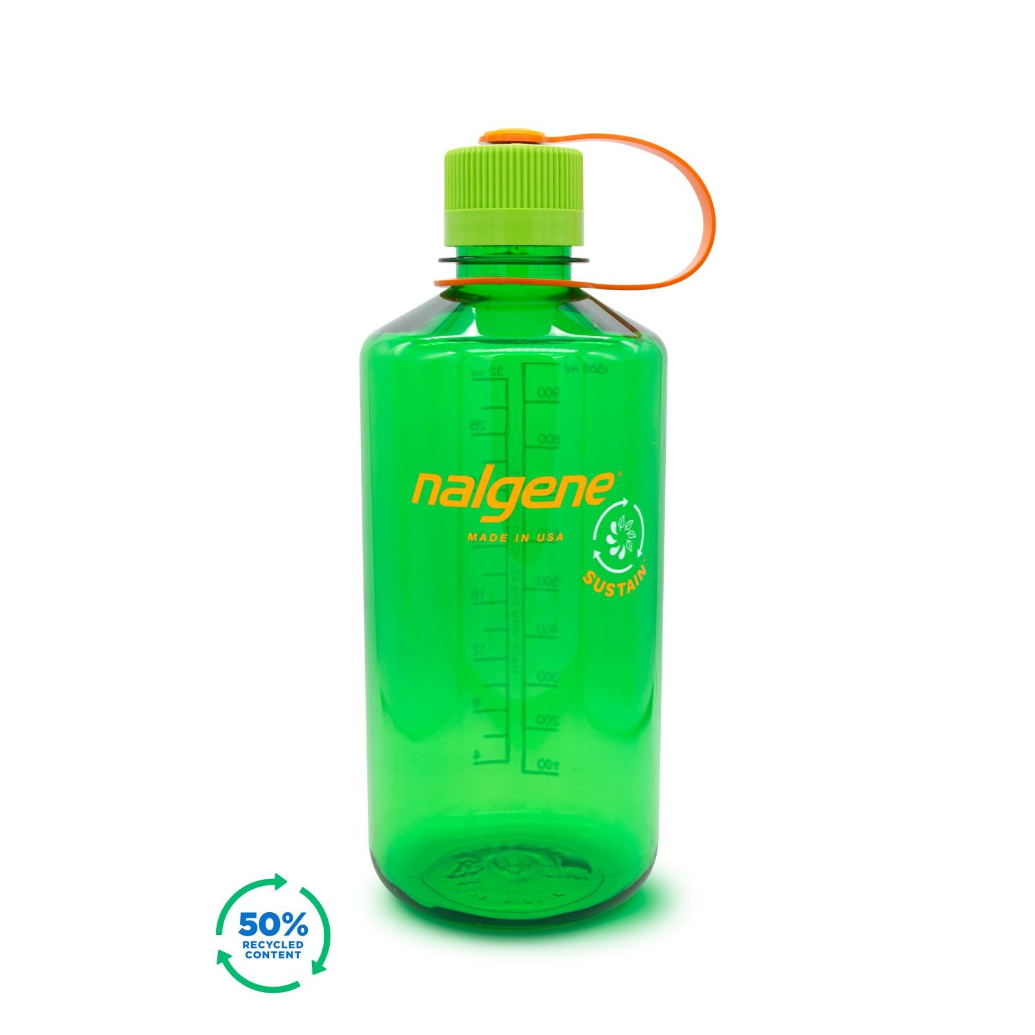 Nalgene 32oz Narrow Mouth Sustain Water Bottle - Melon Ball