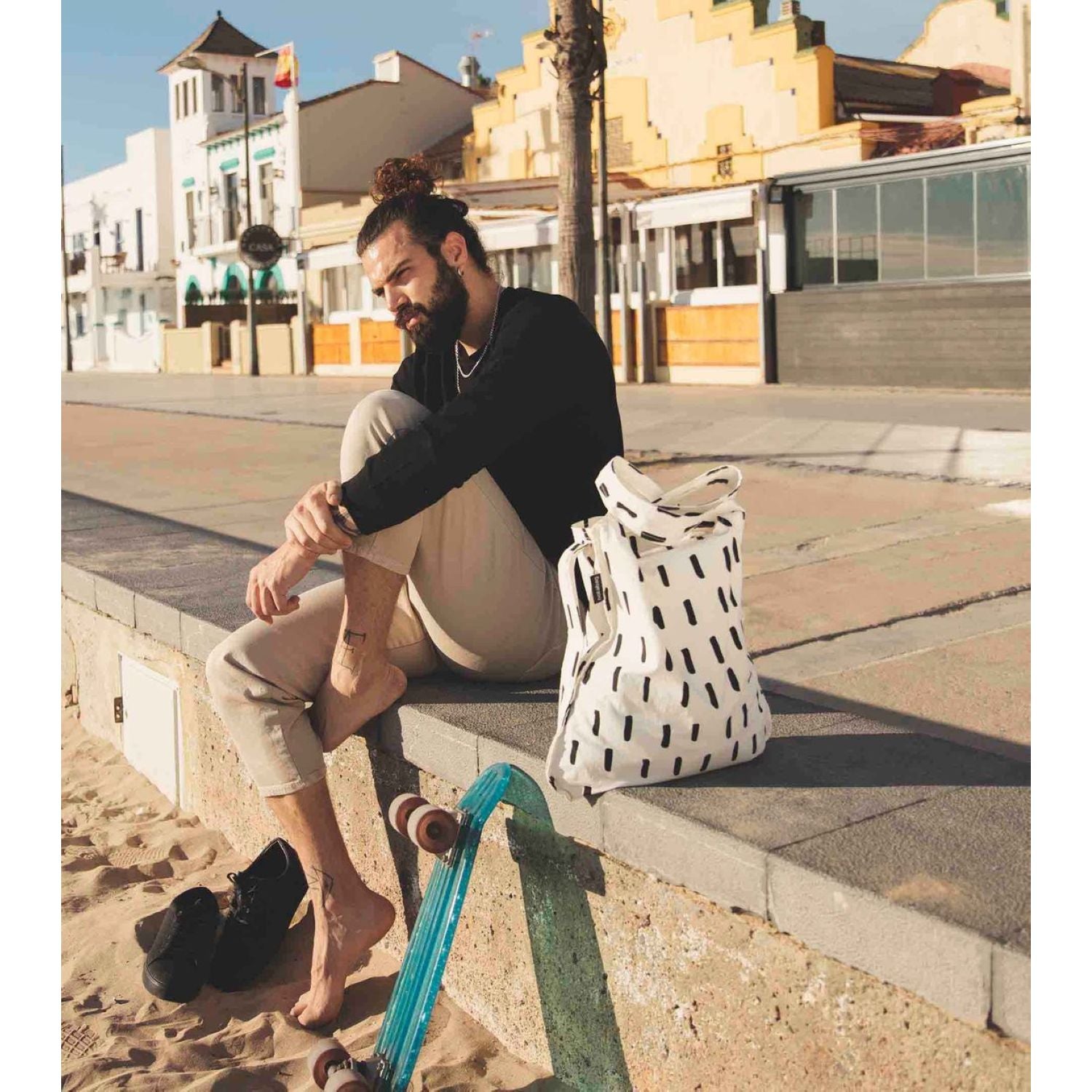 Notabag Original Convertible Tote Backpack - Black Brush