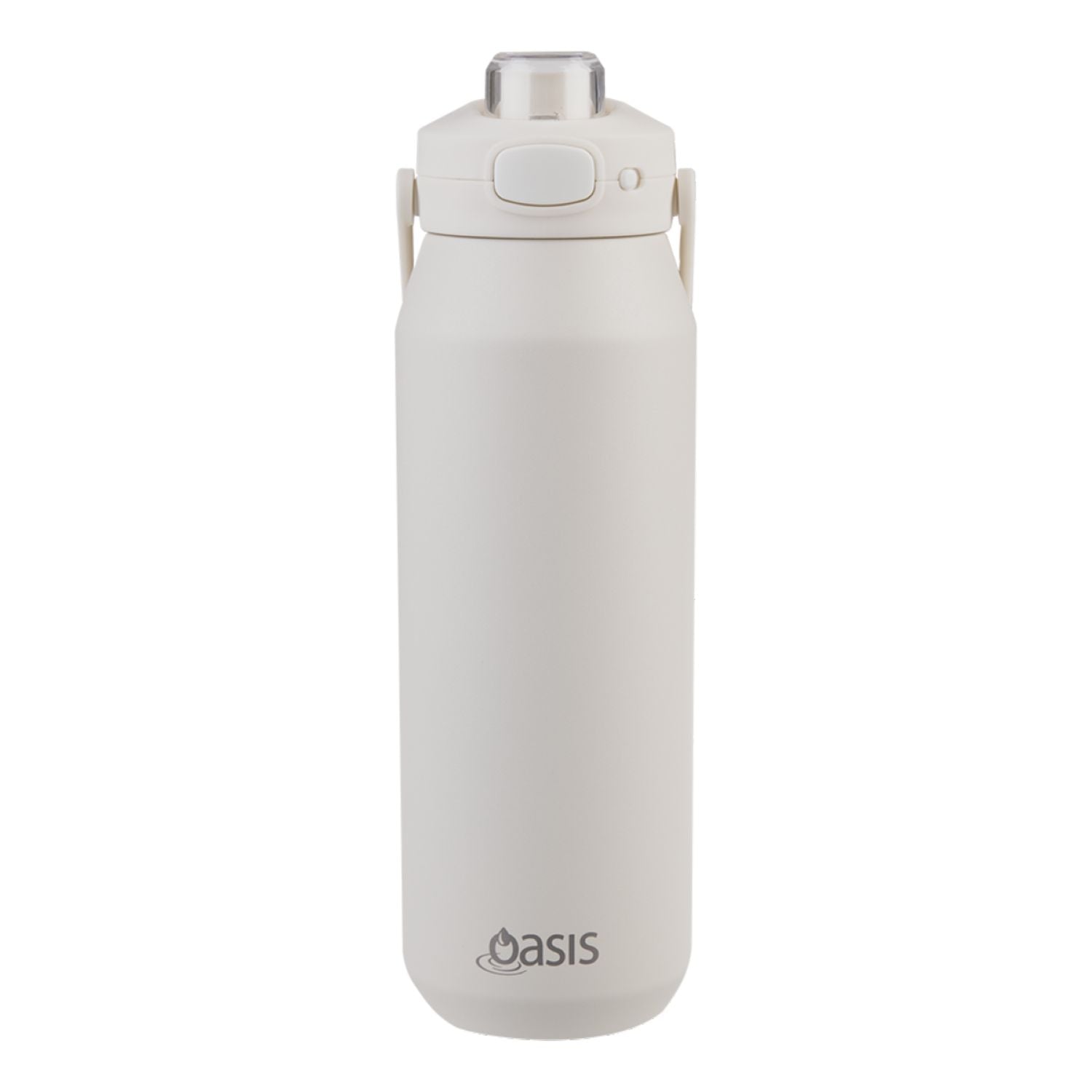 Oasis Ceramic Stainless Steel Triple Wall Capri Quick Release Drink Bottle 1L - Alabaster