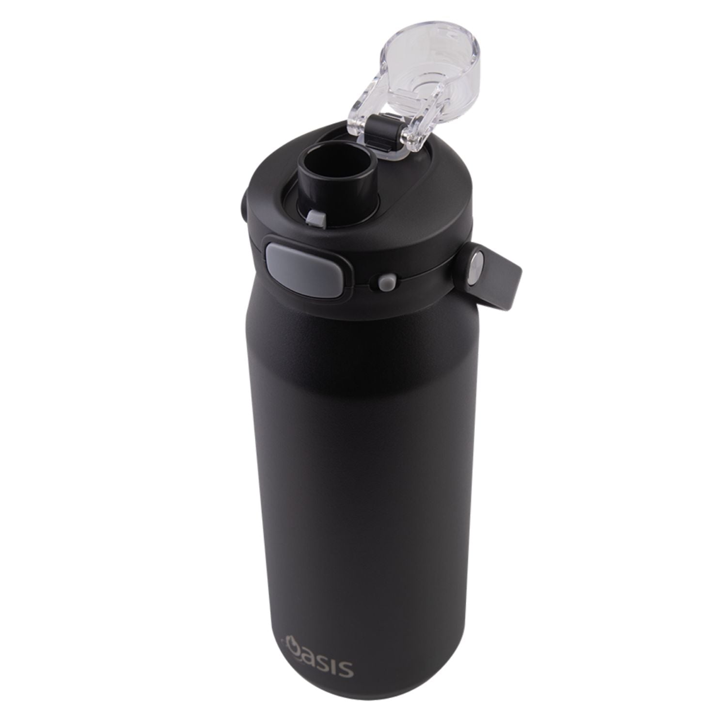 Oasis Ceramic Stainless Steel Triple Wall Capri Quick Release Drink Bottle 750ML - Black
