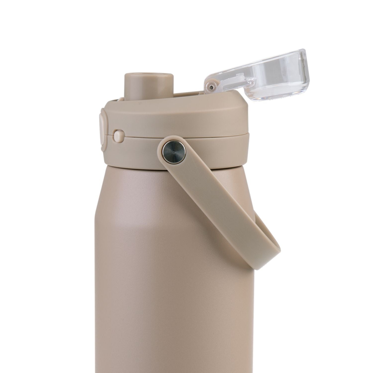 Oasis Ceramic Stainless Steel Triple Wall Capri Quick Release Drink Bottle 750ML - Latte