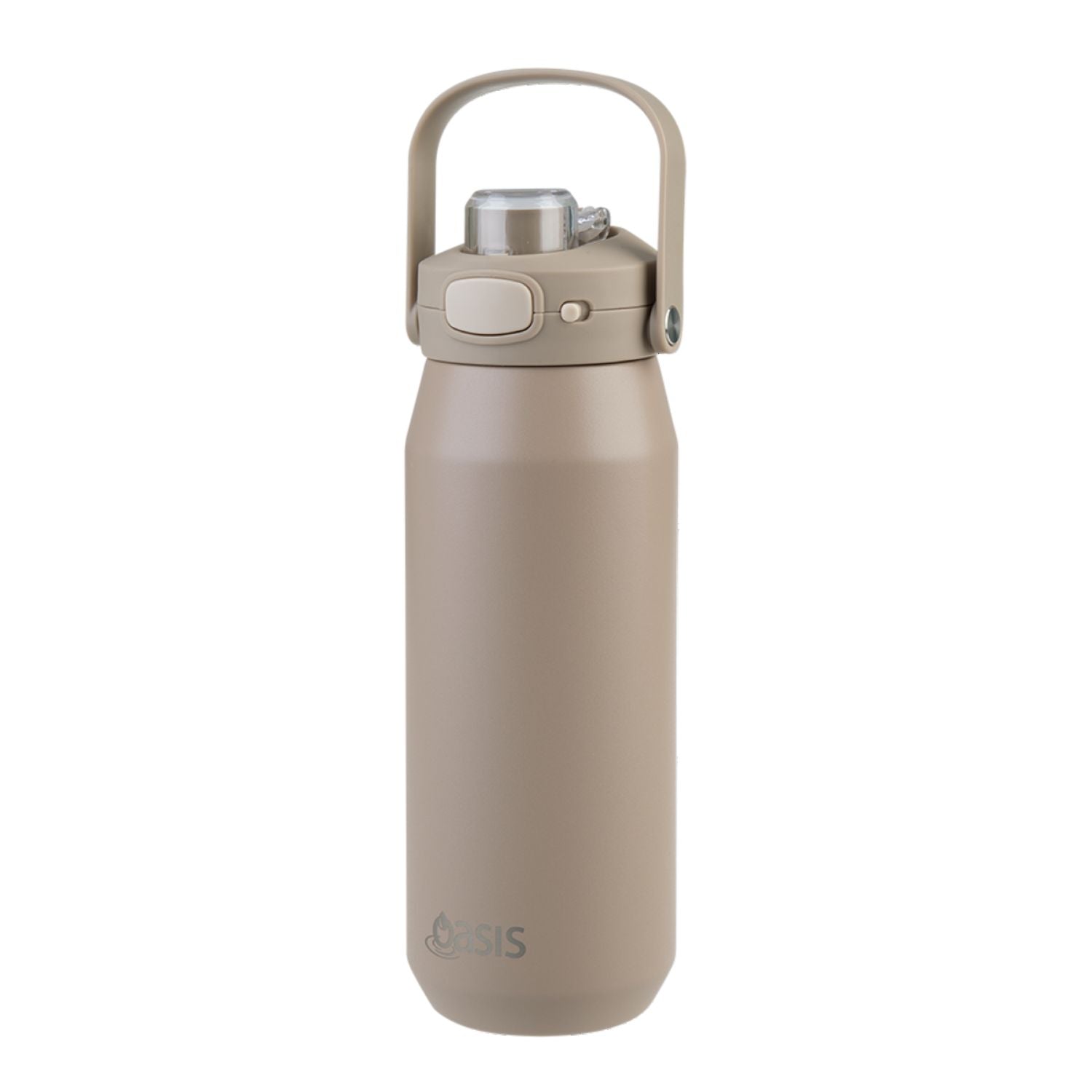 Oasis Ceramic Stainless Steel Triple Wall Capri Quick Release Drink Bottle 750ML - Latte