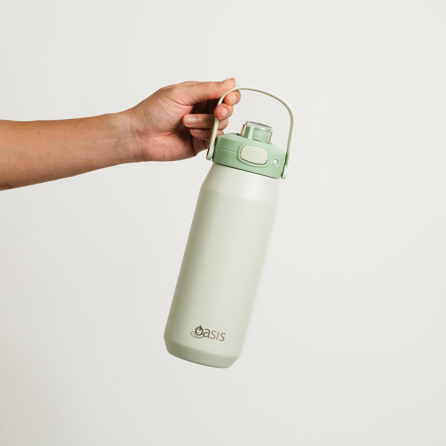 Oasis Ceramic Stainless Steel Triple Wall Capri Quick Release Drink Bottle 750ML - Mint Green