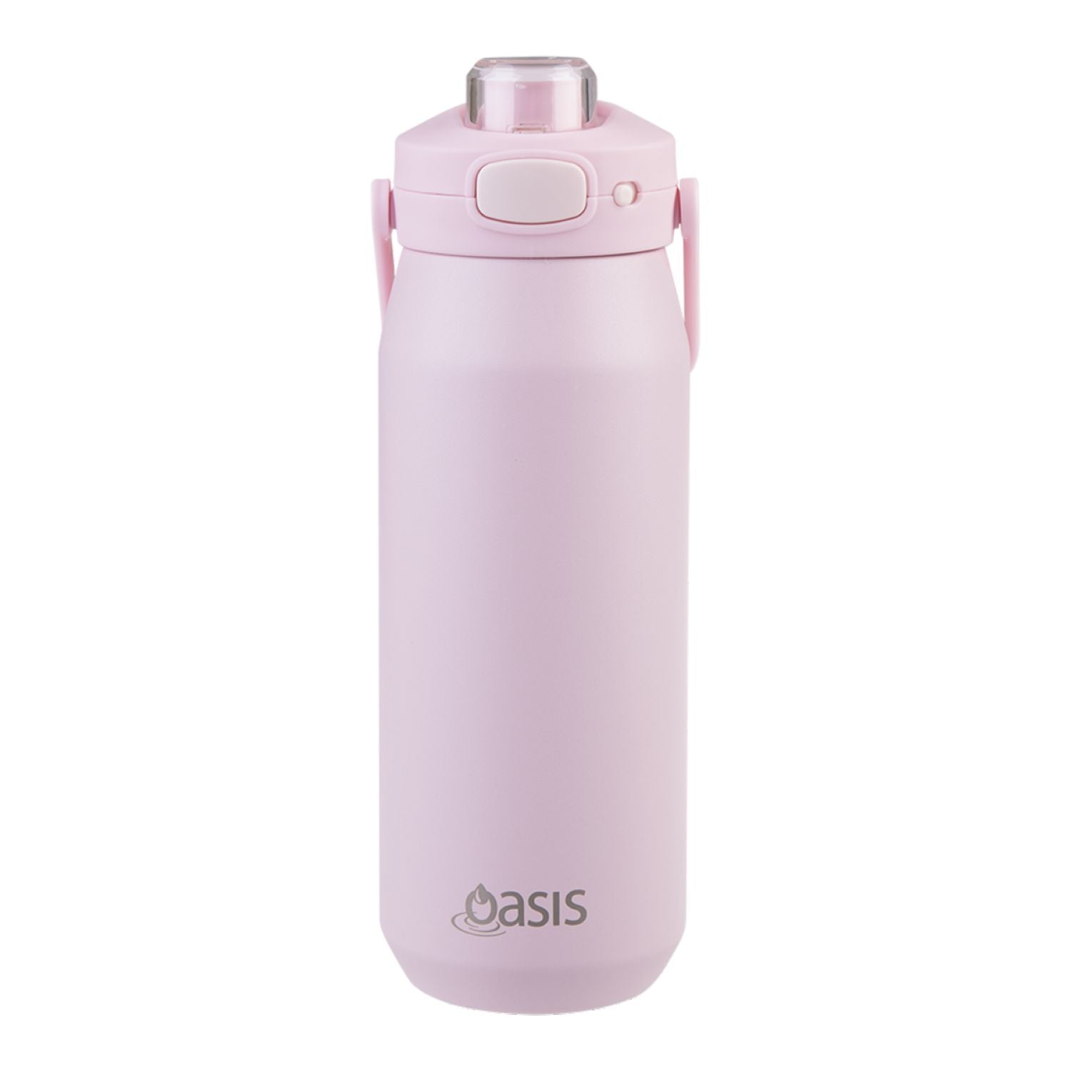 Oasis Ceramic Stainless Steel Triple Wall Capri Quick Release Drink Bottle 750ML - Pink Lemonade