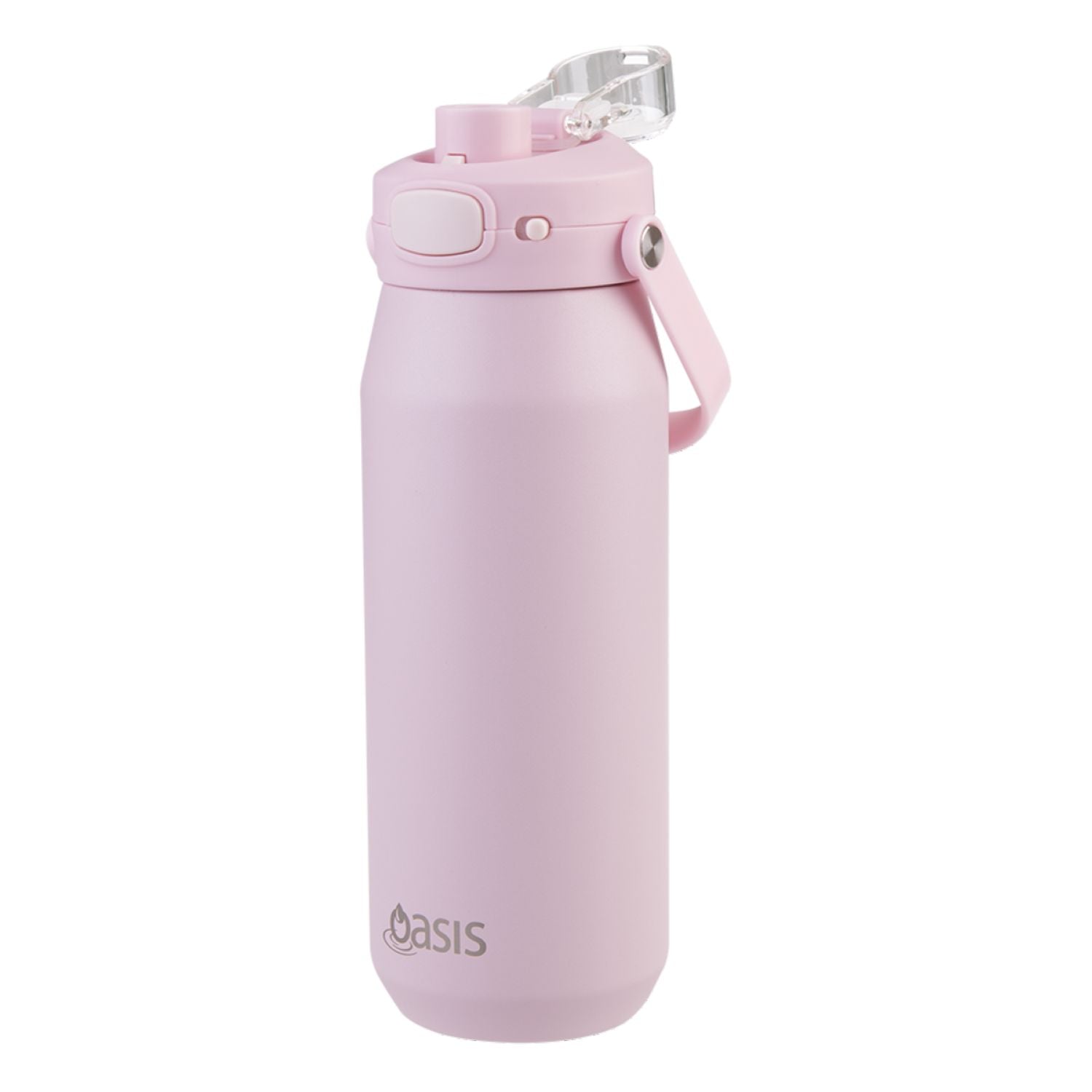 Oasis Ceramic Stainless Steel Triple Wall Capri Quick Release Drink Bottle 750ML - Pink Lemonade