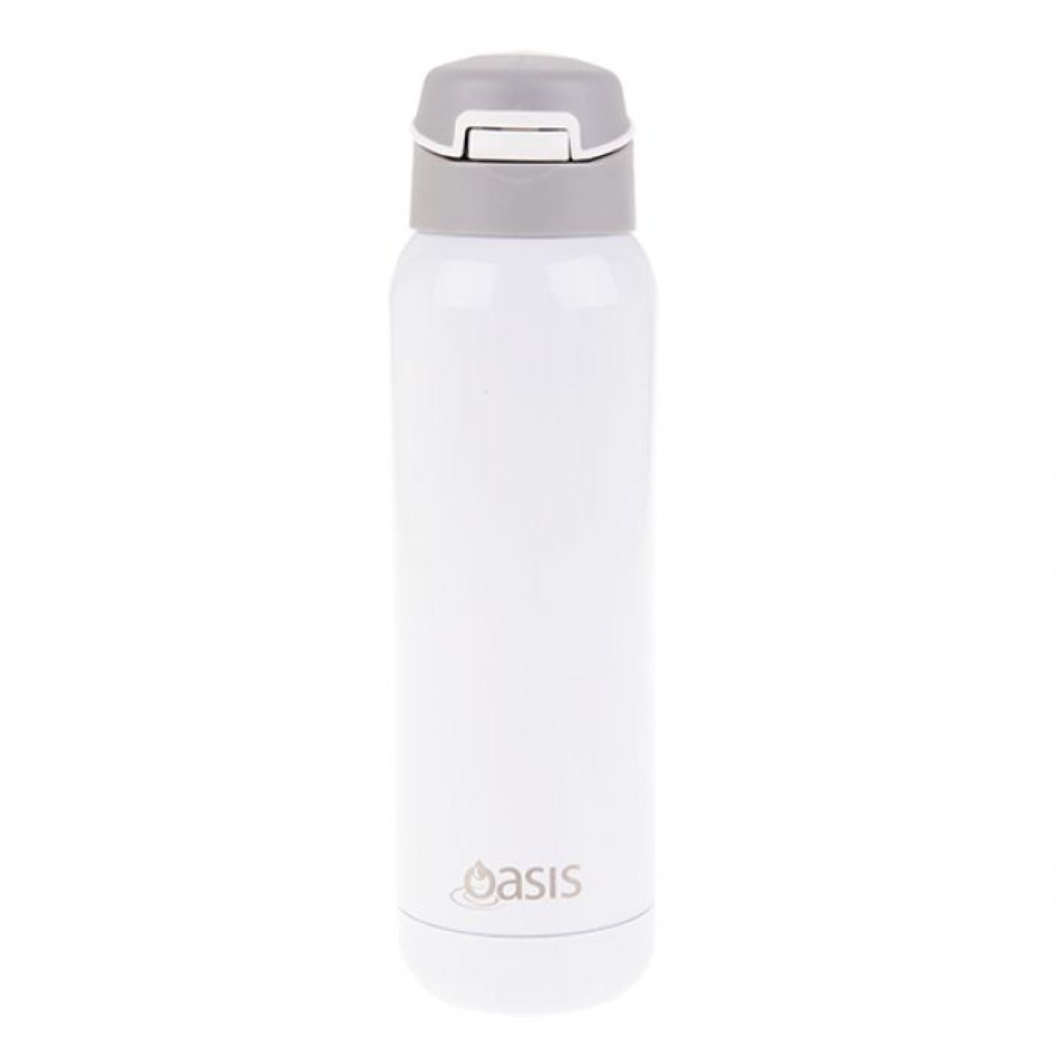 Oasis Stainless Steel Insulated Sports Water Bottle with Straw 500ML - White