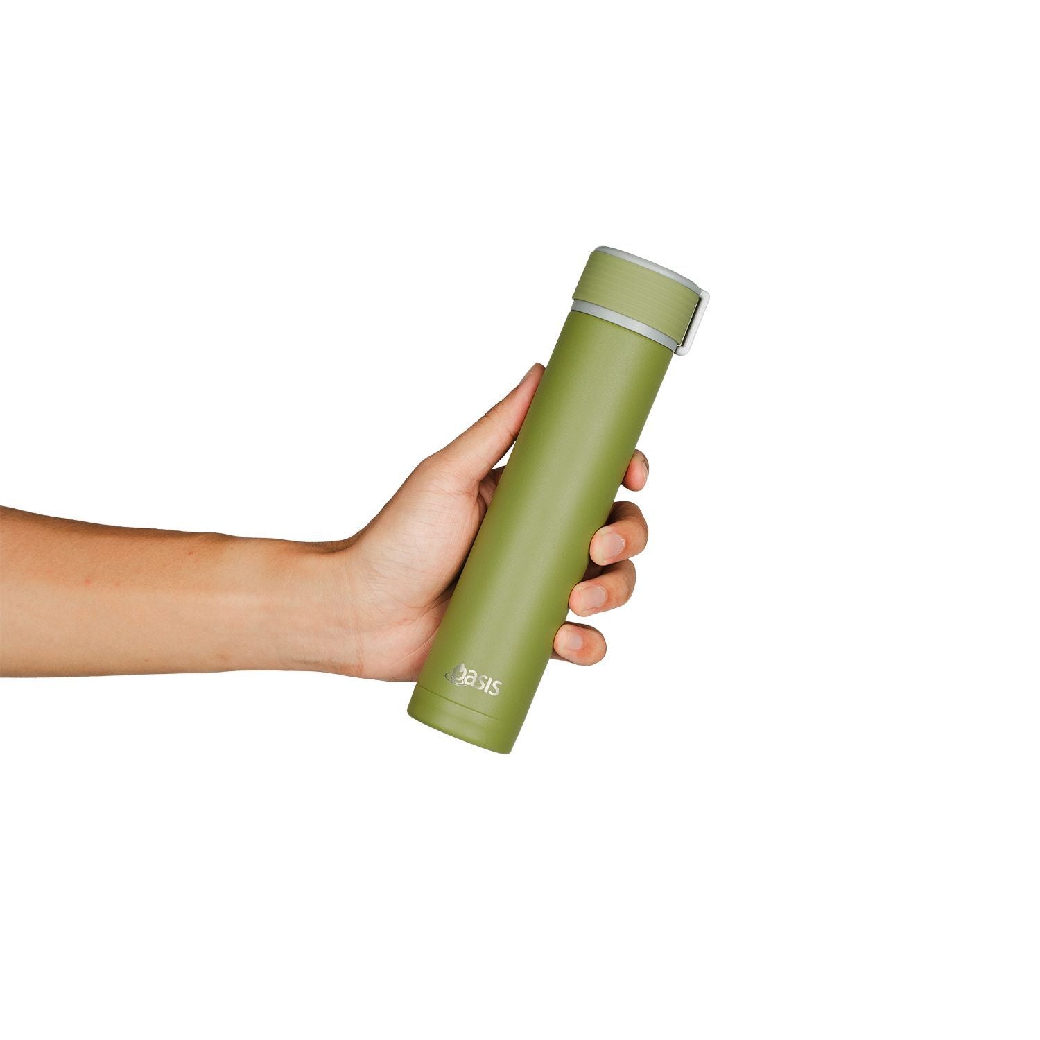 Oasis Skinny Mini Insulated Water Bottle 250ML Matte - Moss (Light Green)