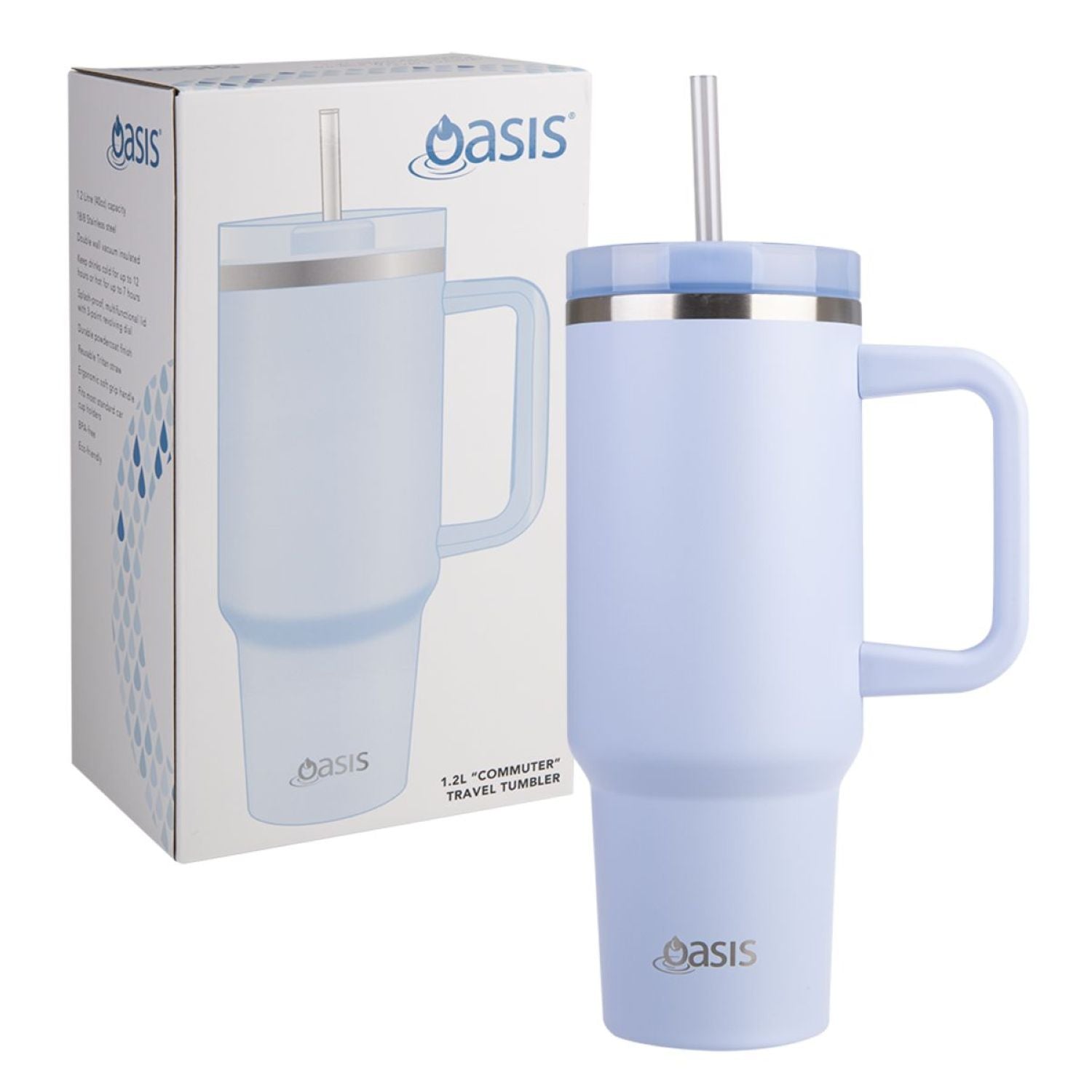 Oasis Stainless Steel Insulated Commuter Travel Tumbler 1.2L - Periwinkle