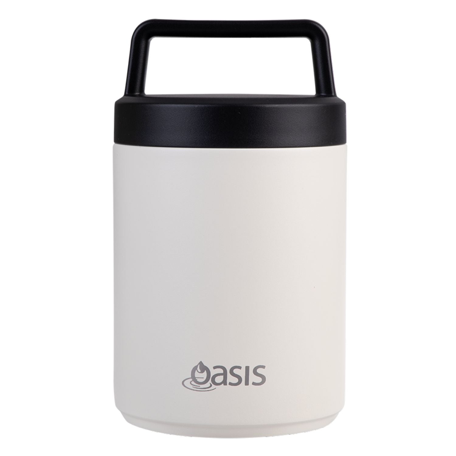 Oasis Stainless Steel Insulated Dual Compartment Food Flask with Handle 480ML - Alabaster
