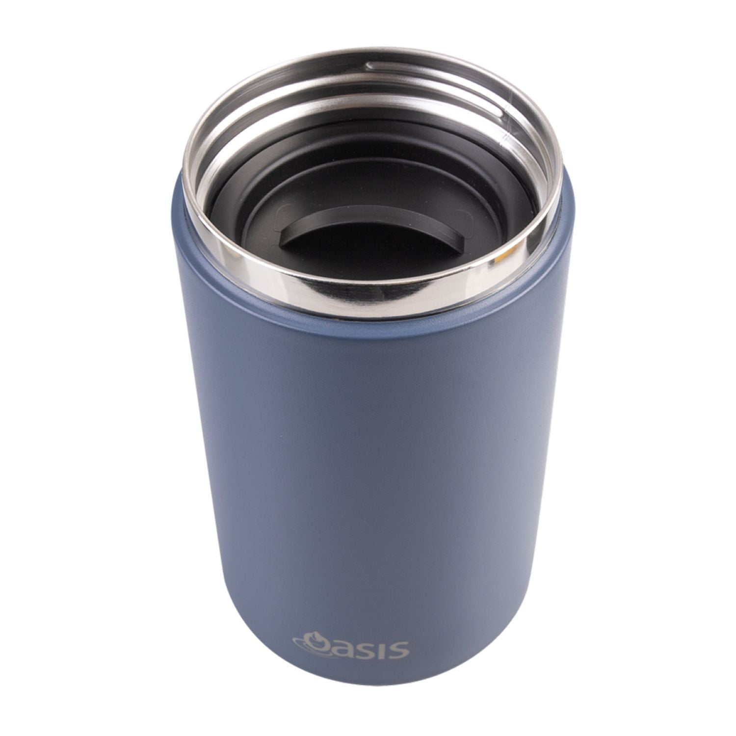 Oasis Stainless Steel Insulated Dual Compartment Food Flask with Handle 700ML - Indigo