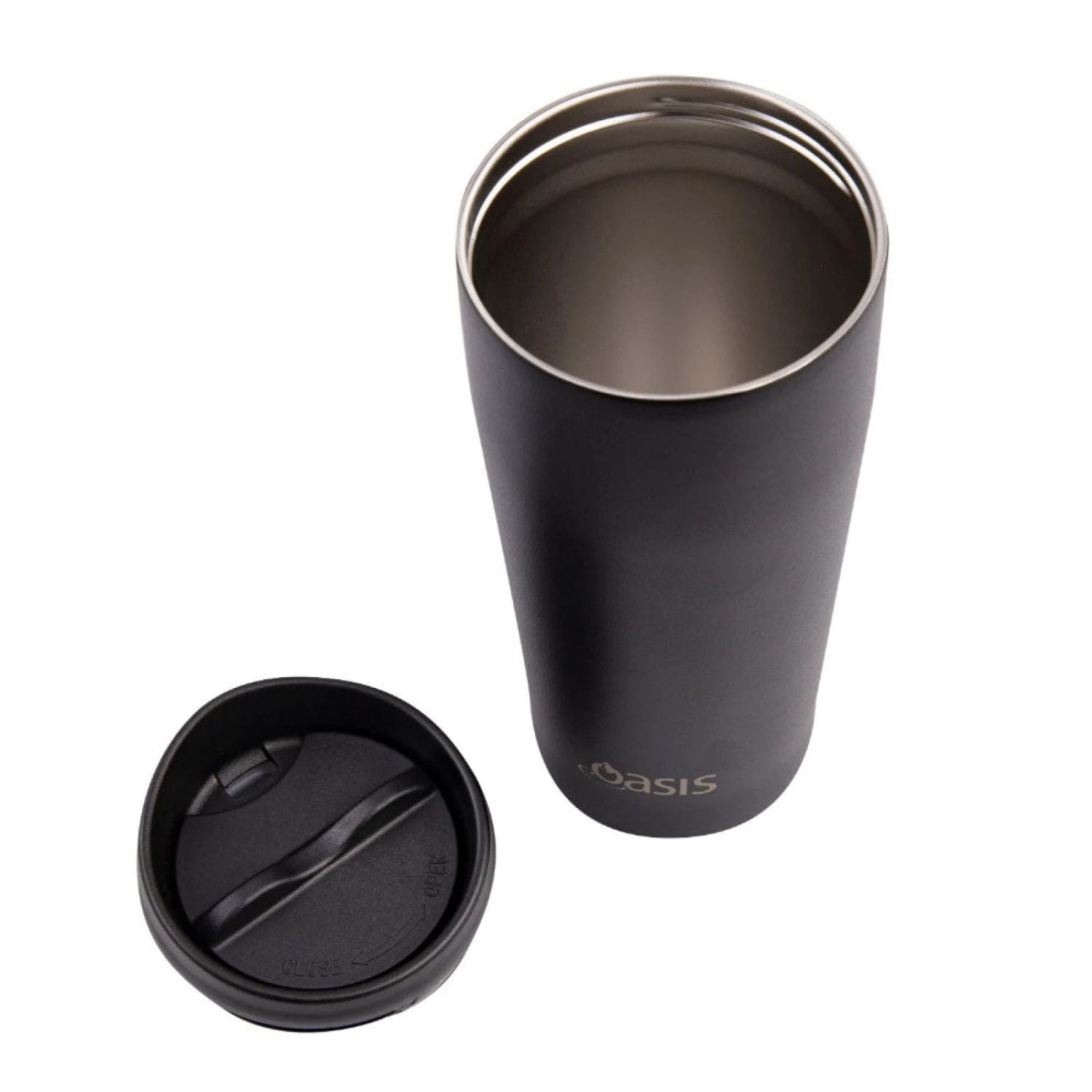 Oasis Stainless Steel Insulated Leakproof Travel Mug 600ml - Black