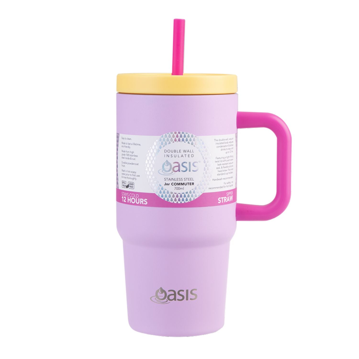 Oasis Stainless Steel Insulated Mini Commuter Travel Tumbler 700ML - Bubblegum Pink