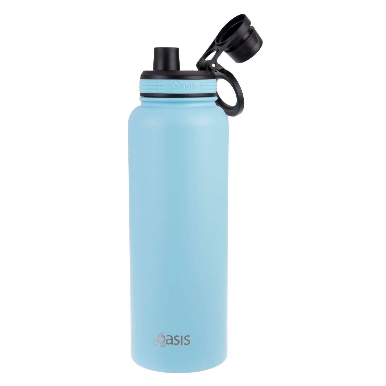 Oasis Stainless Steel Insulated Sports Water Bottle with Screw Cap 1.1L - Island Blue