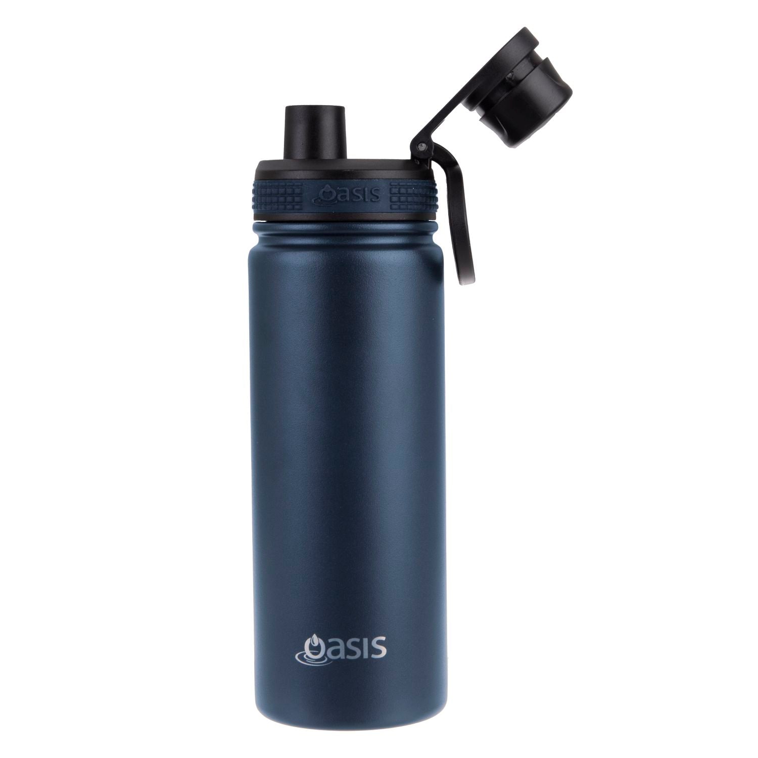 Oasis Stainless Steel Insulated Sports Water Bottle with Screw Cap 550ML - Navy