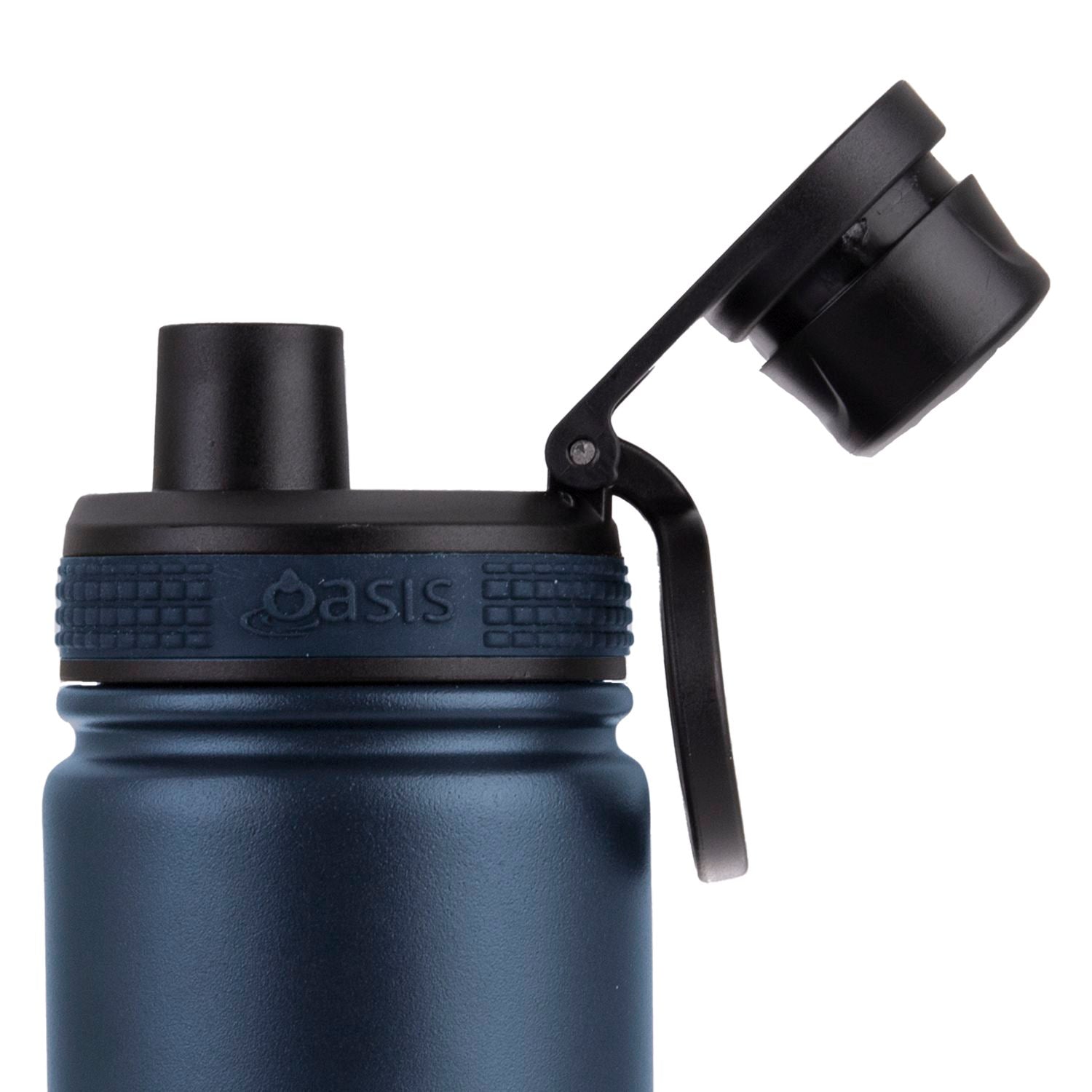 Oasis Stainless Steel Insulated Sports Water Bottle with Screw Cap 550ML - Navy