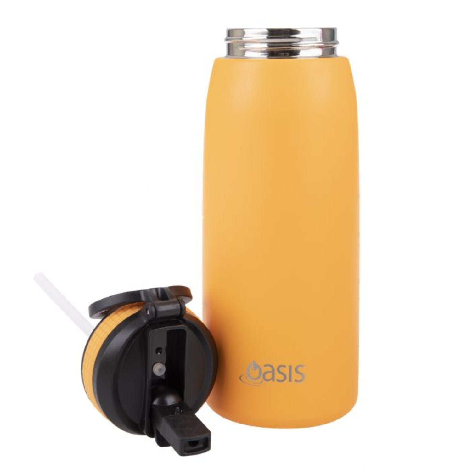 Oasis Stainless Steel Insulated Sports Water Bottle with Straw 780ML - Neon Orange