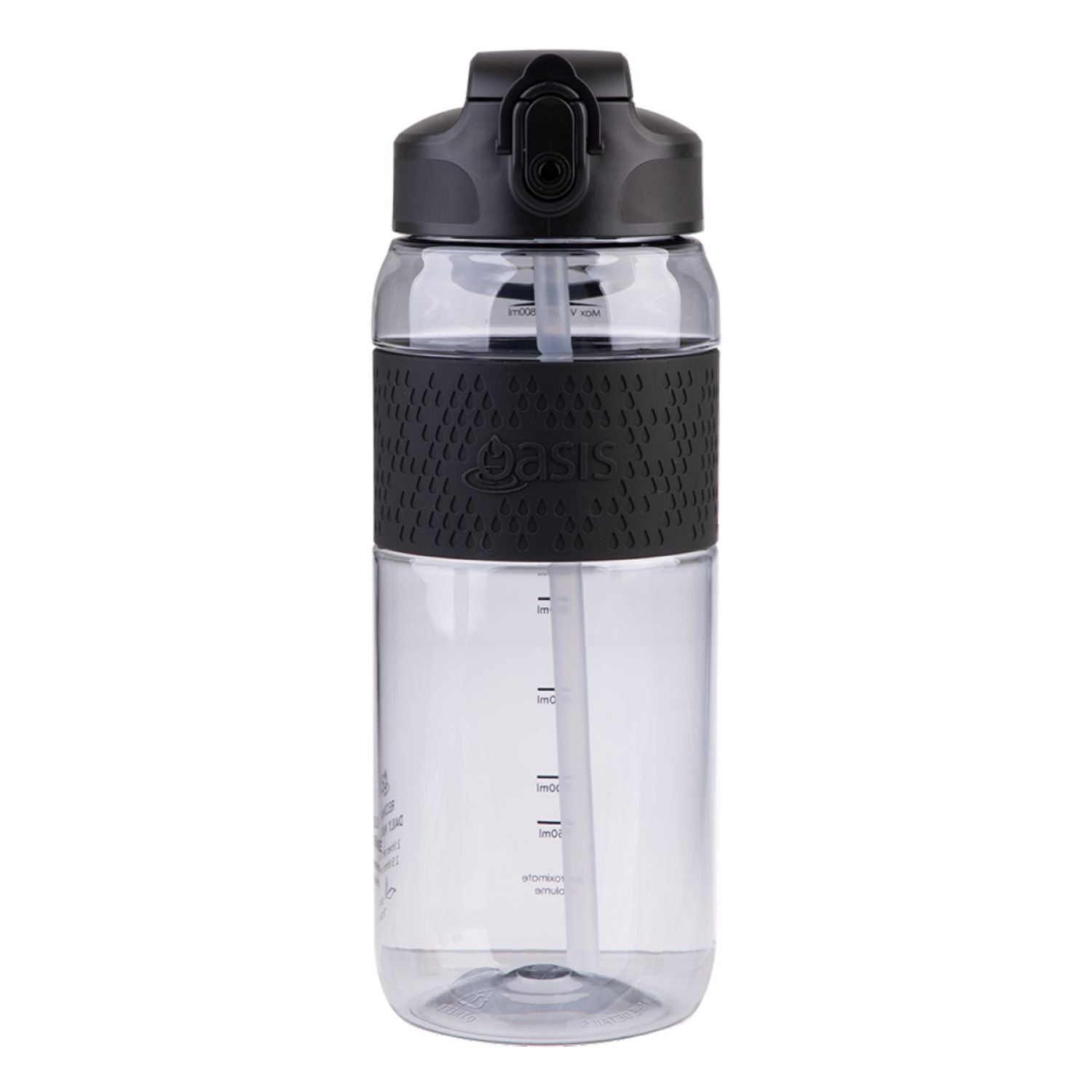 Oasis Tritan Sports Bottle With Sipper Straw 800ML - Carbon Black