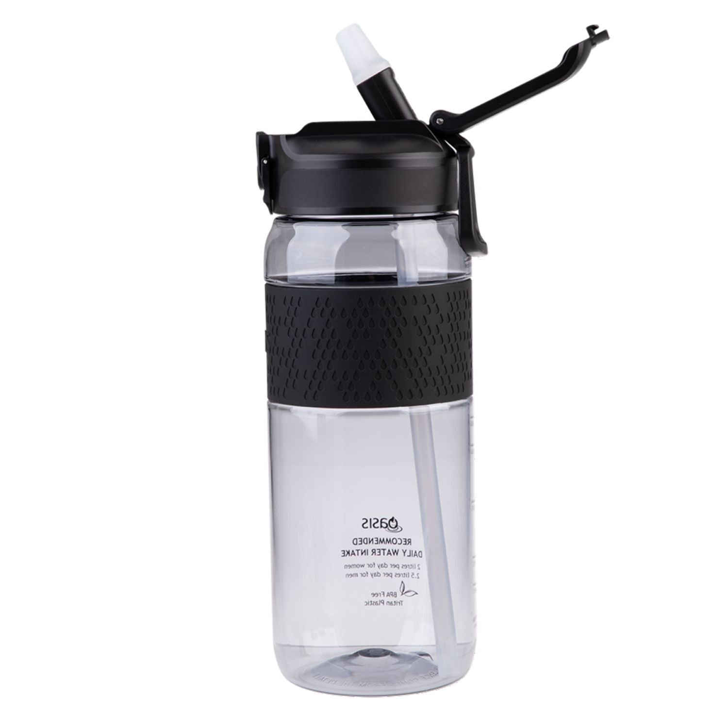 Oasis Tritan Sports Bottle With Sipper Straw 800ML - Carbon Black