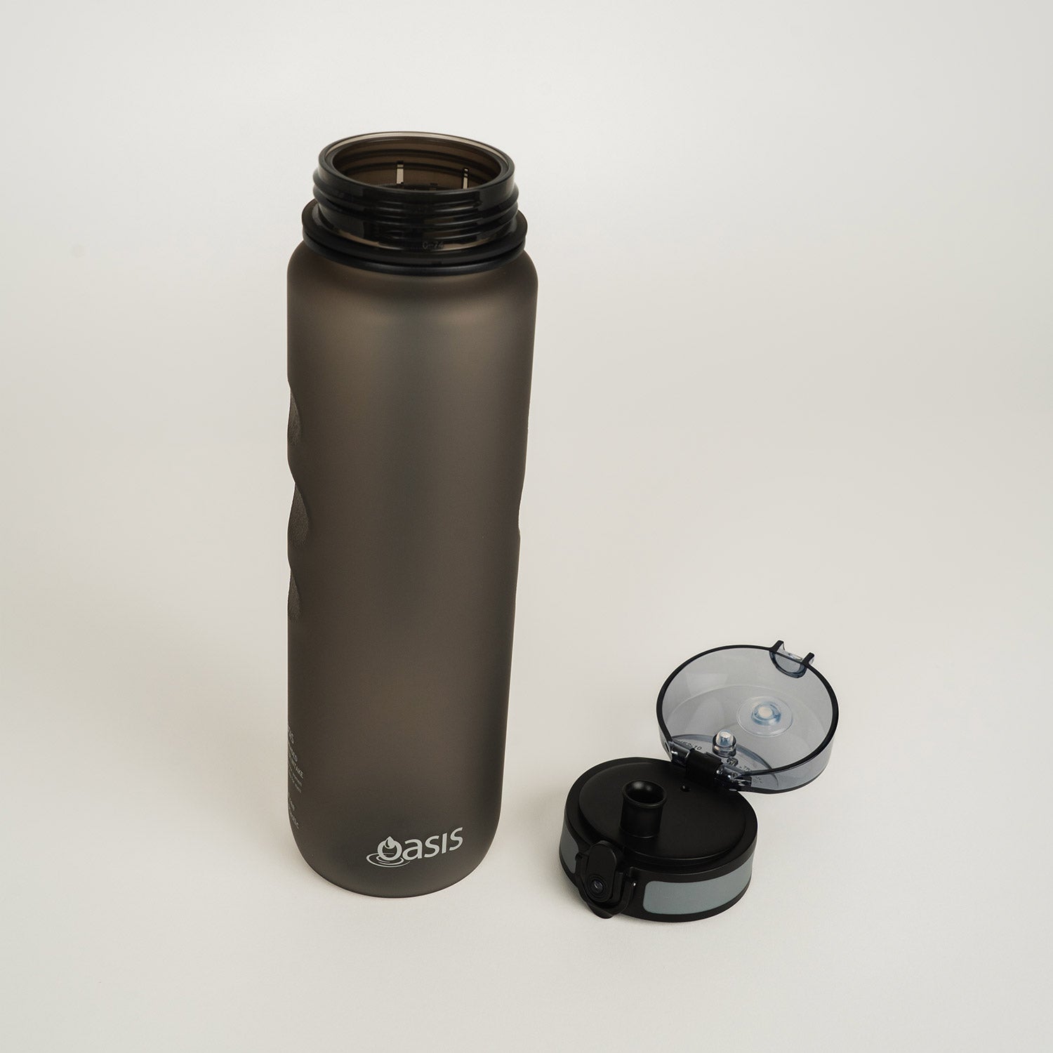 Oasis Tritan Sports Bottle with Handle Strap 1L - Graphite